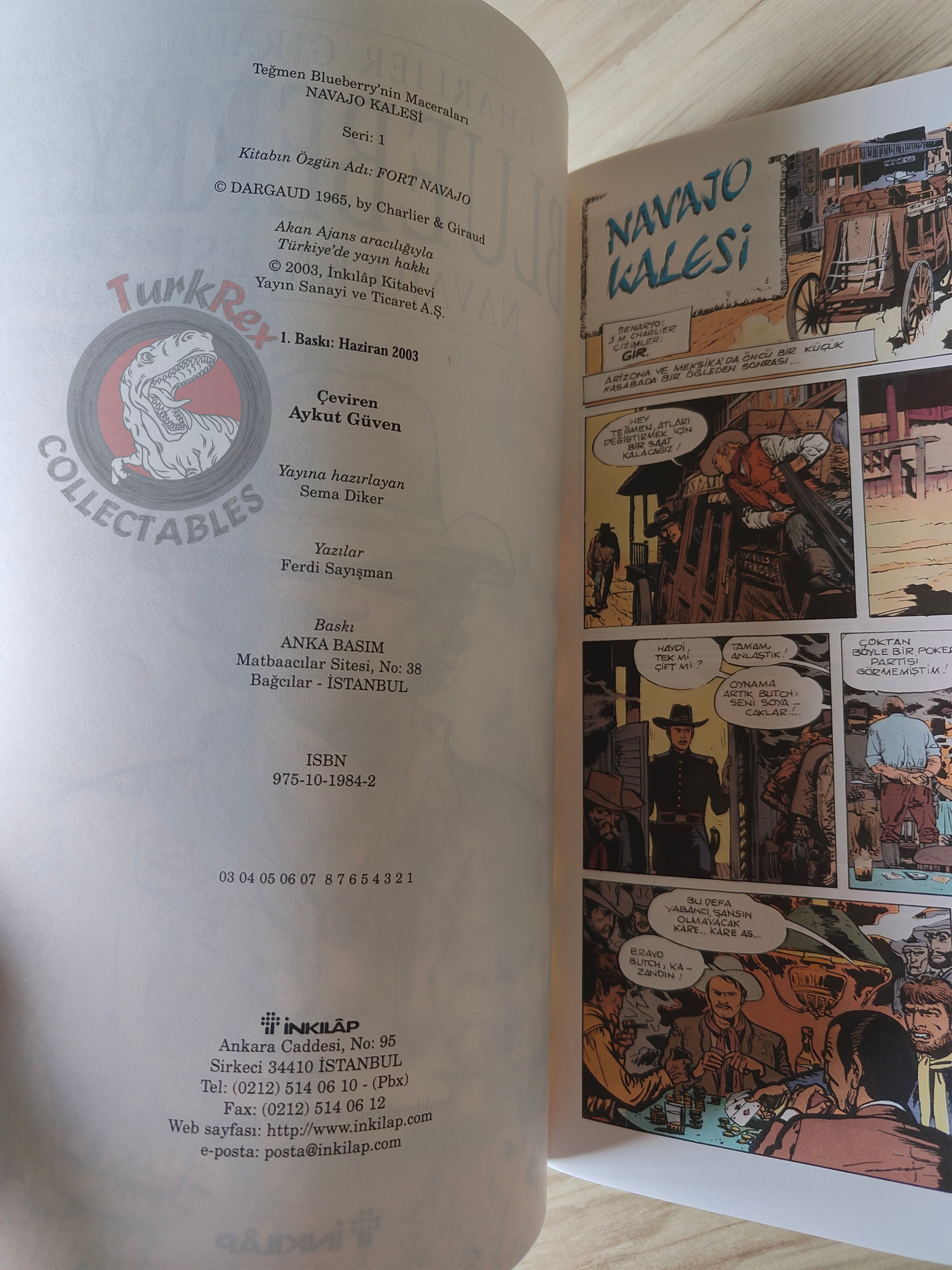 Blueberry #1 – Fort Navajo 2003 1st Edition Turkish Comic Turkey