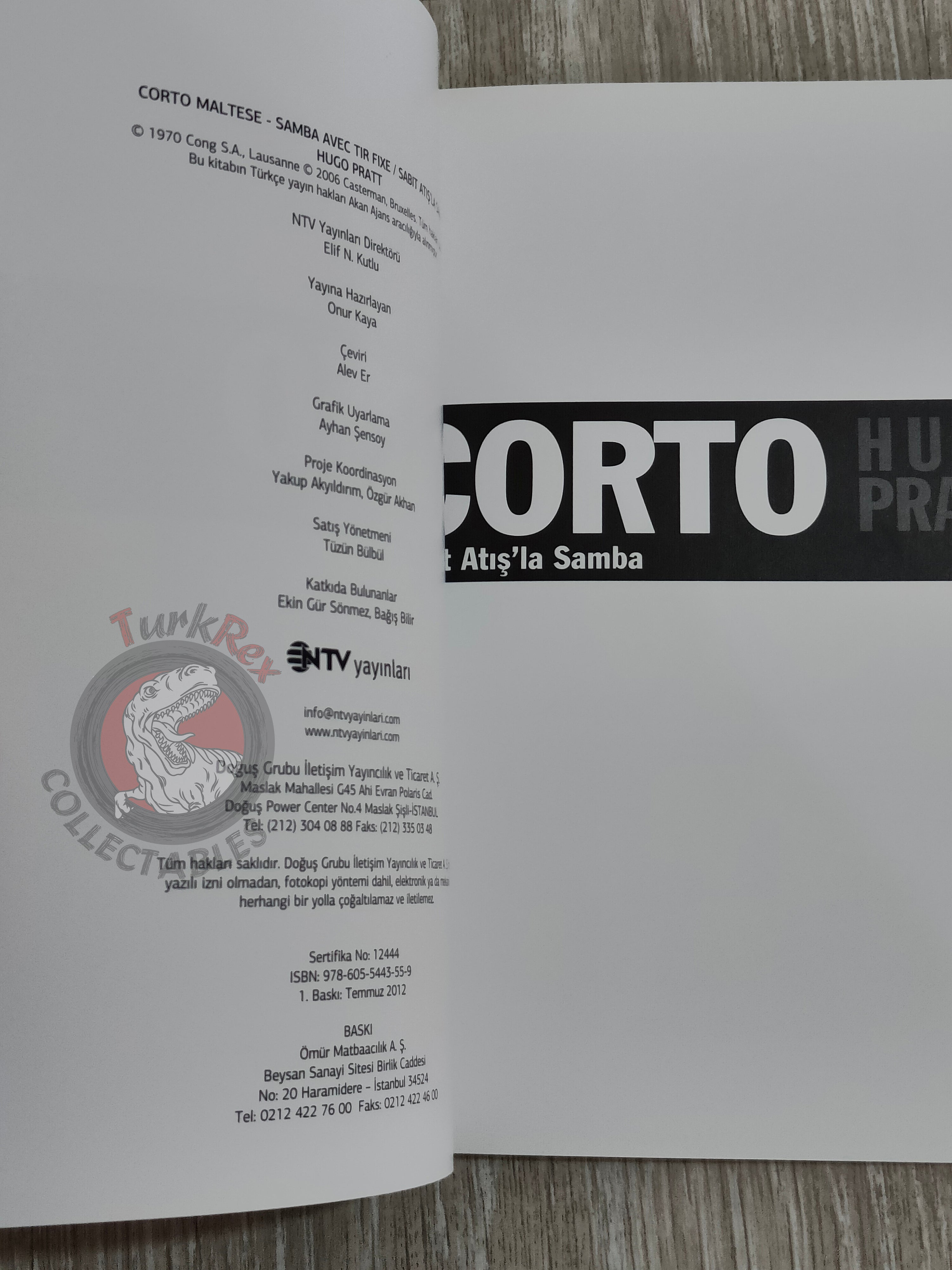 Corto Maltese – Samba avec Tir Fixe Turkish Comic Turkey