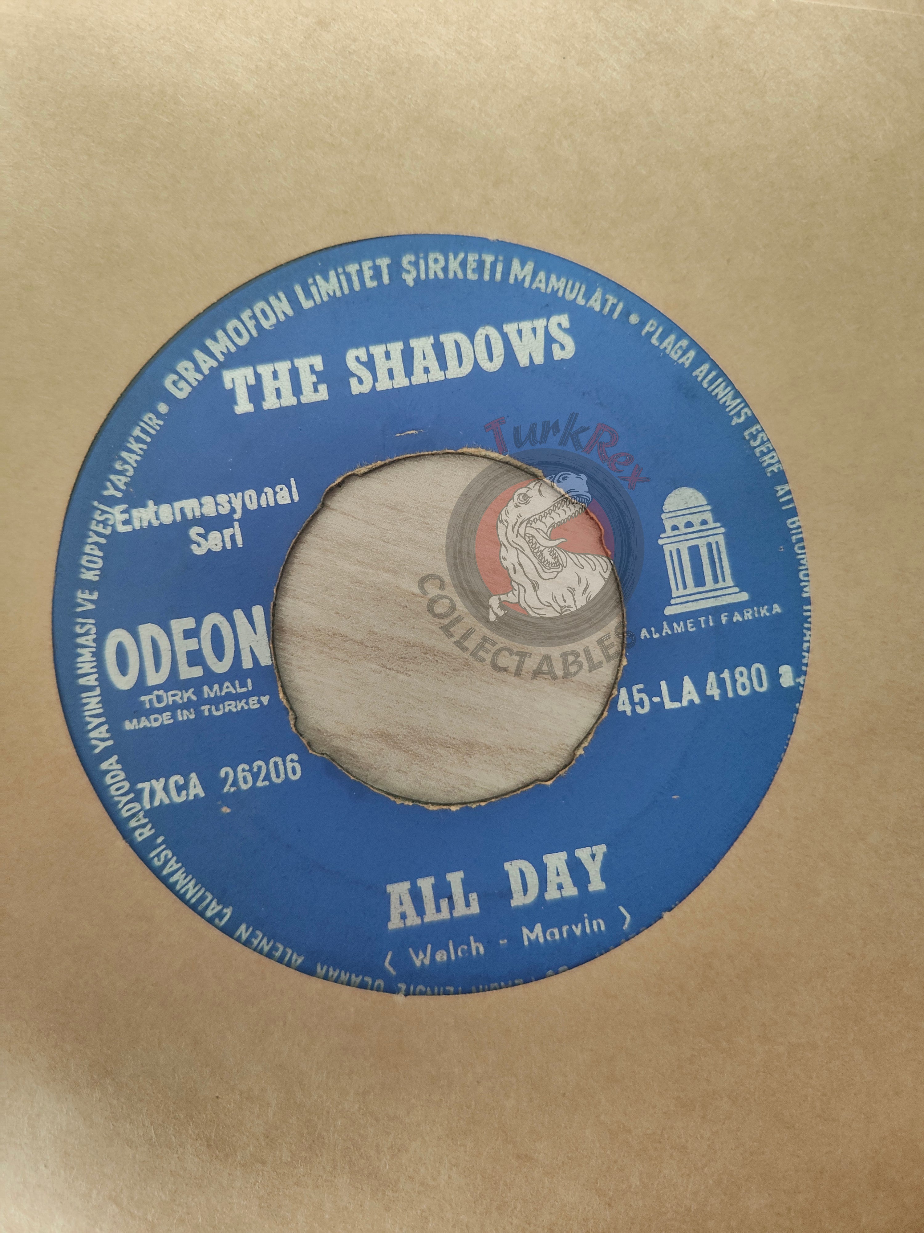The Shadows – All Day / Dance On 7" Turkish Pressing Vinyl Turkey Edition