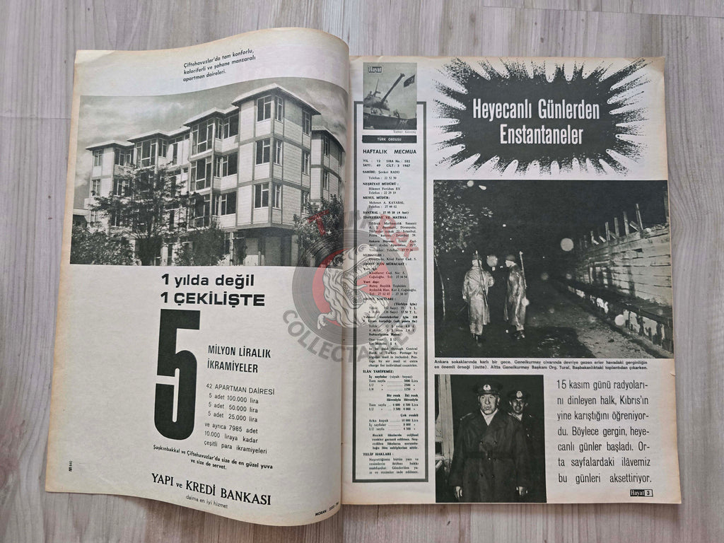 Hayat 1967 Cyprus Under Tension Turkish Mag Turkey Jacqueline Kennedy War