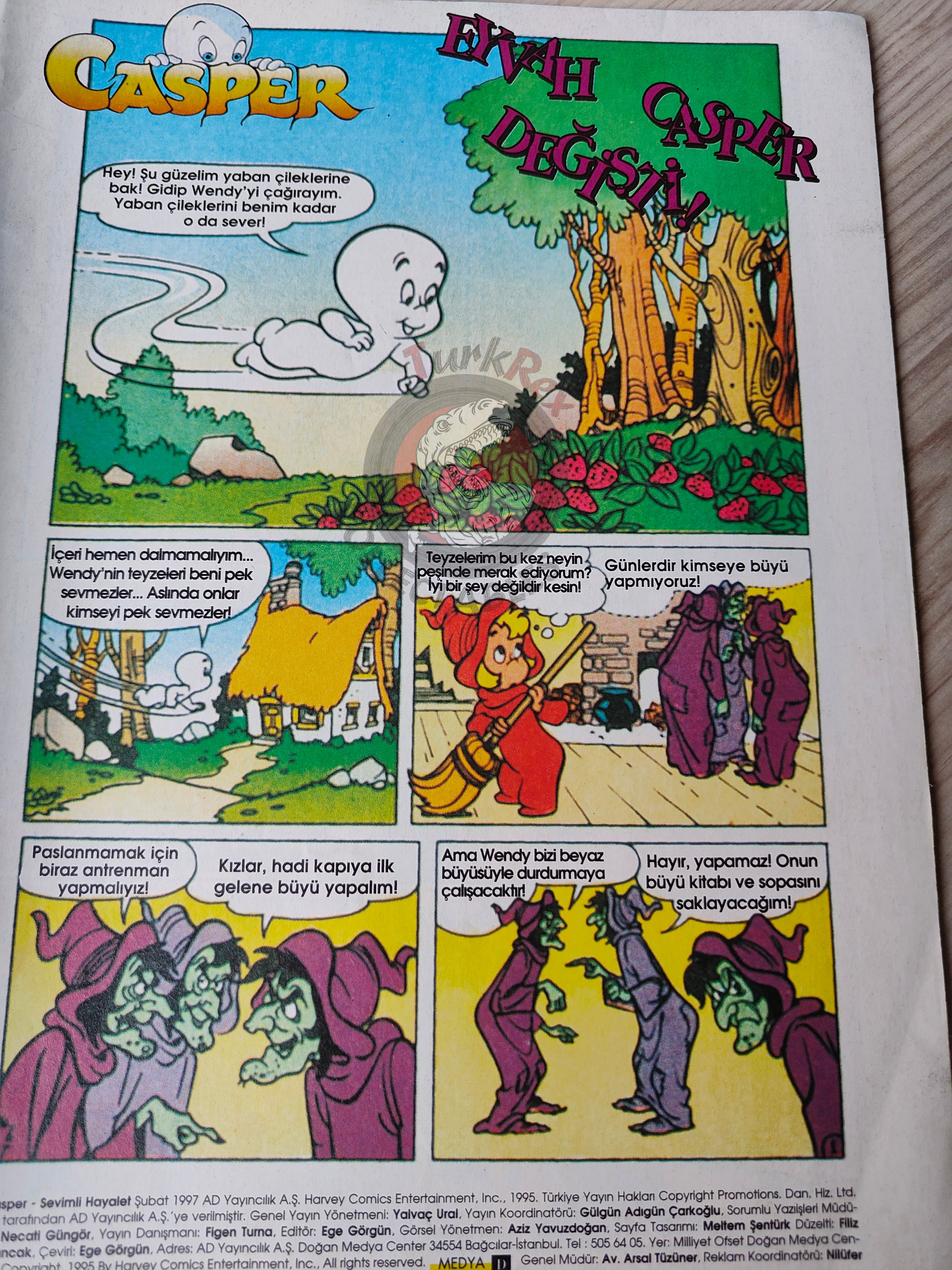 Casper the Friendly Ghost Magazine – Issue #18 1997 Turkish Comic Turkey