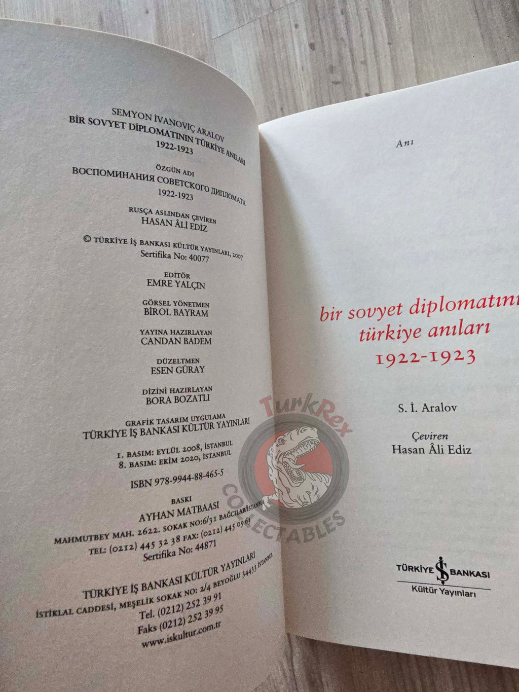 Semyon İvanoviç Aralov – Memoirs of a Soviet Diplomat in Turkey 2020 Turkish Book Turkey