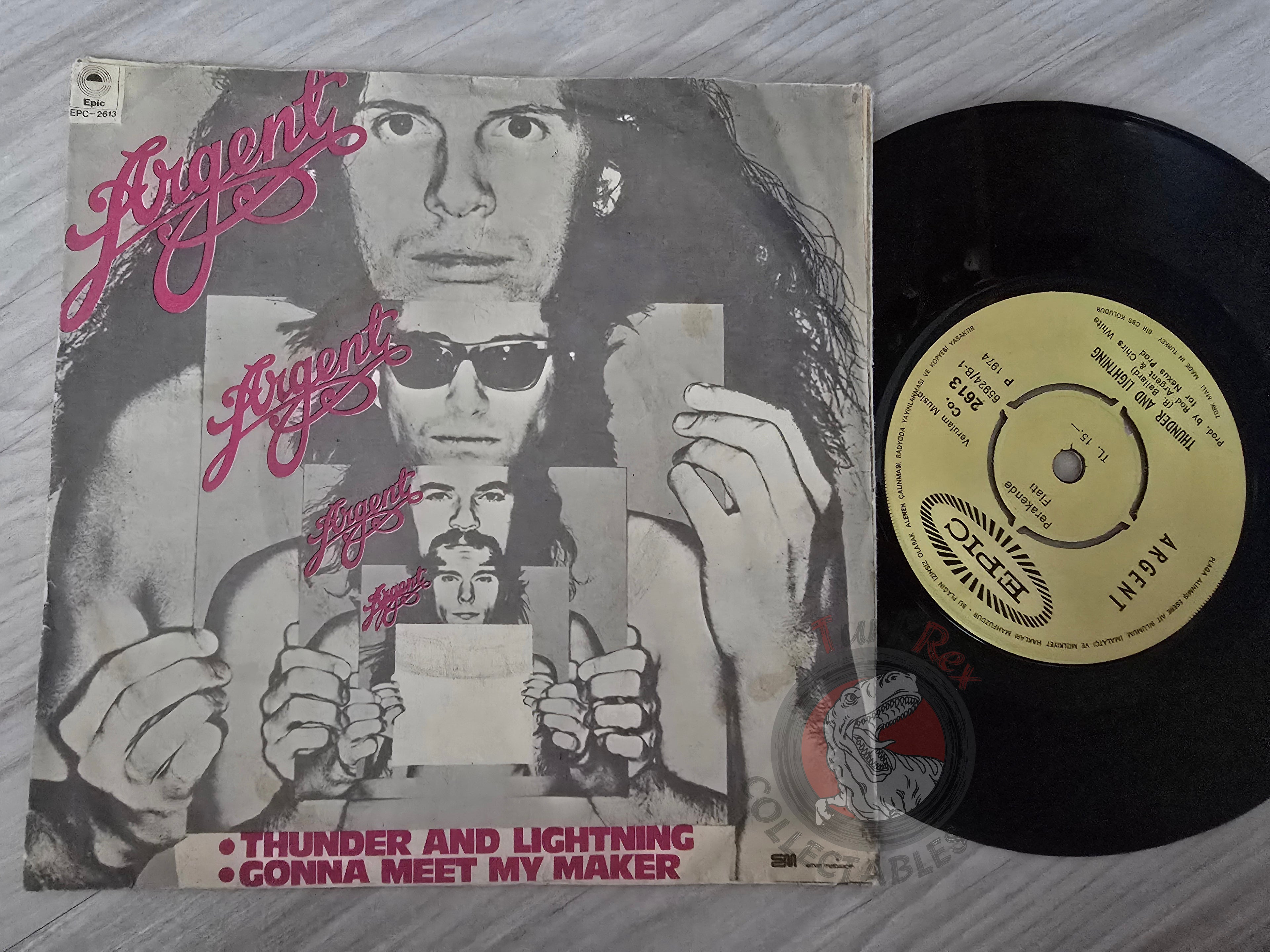 Argent – Thunder And Lightning 7" Turkish Pressing Vinyl Turkey Edition