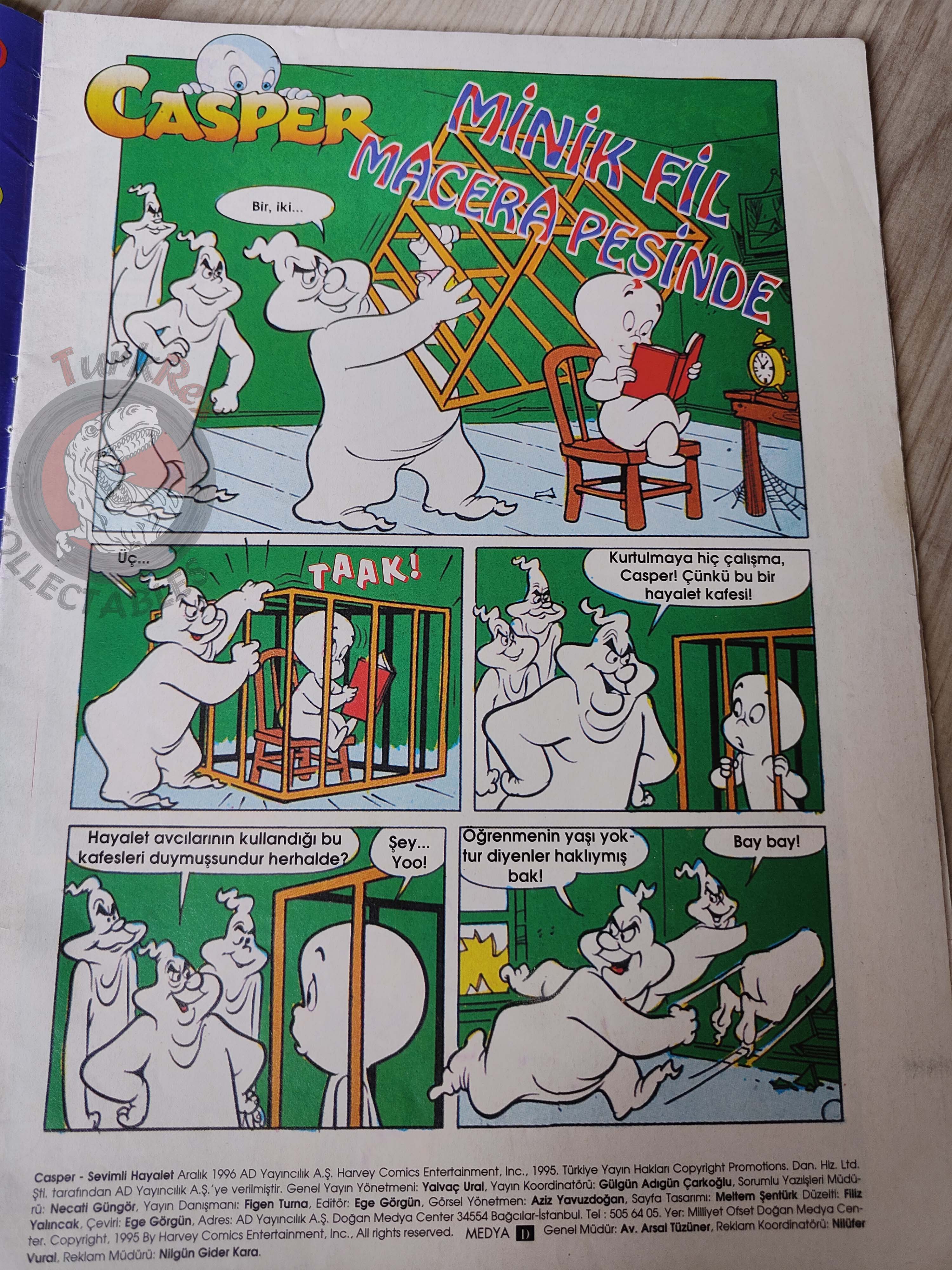 Casper the Friendly Ghost Magazine – Issue #16 1996 Turkish Comic Turkey Wendy