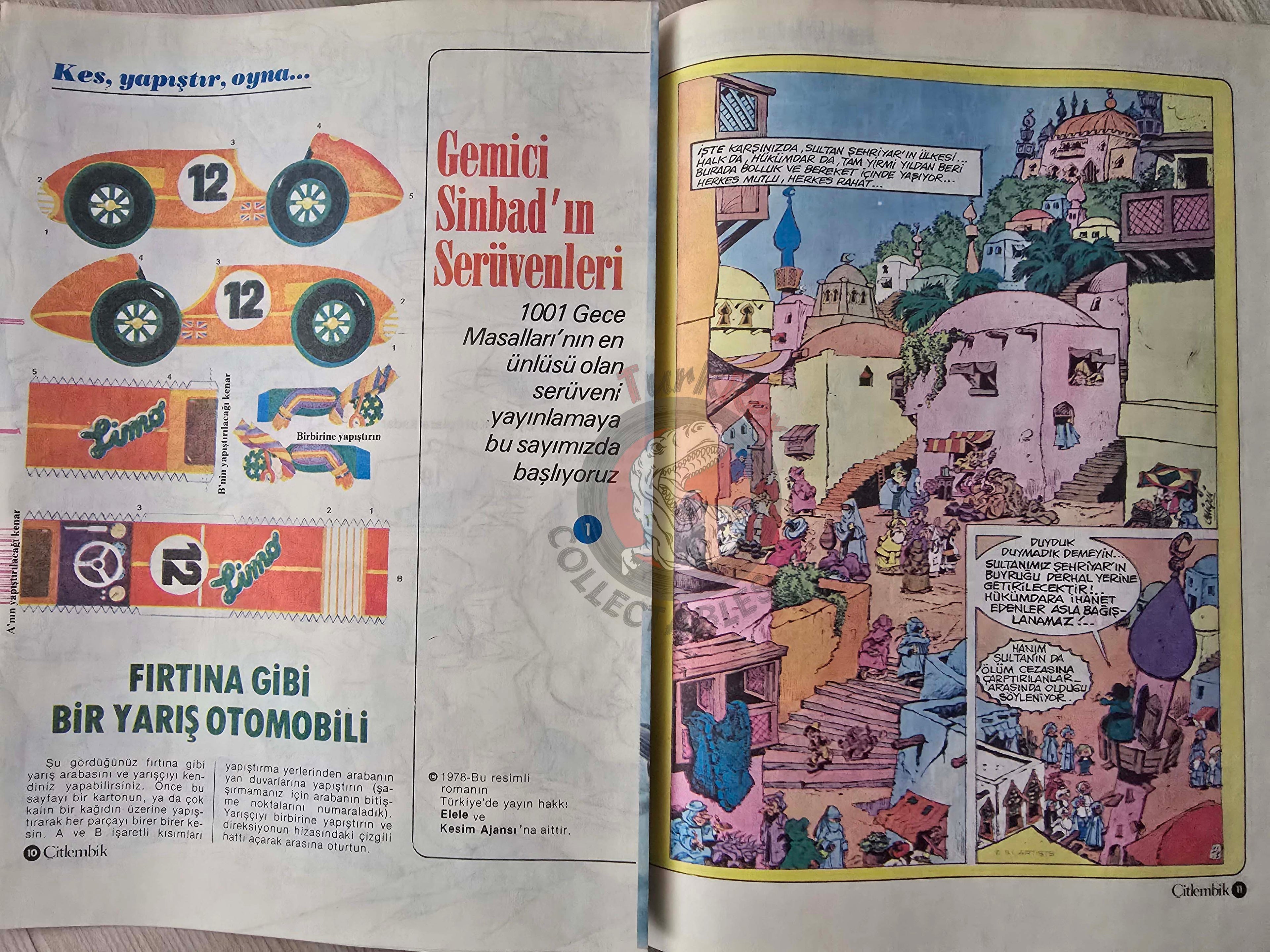 Çitlembik #15 Sinbad the Sailor 1978 Turkish Comic Mag Turkey 1001 Nights