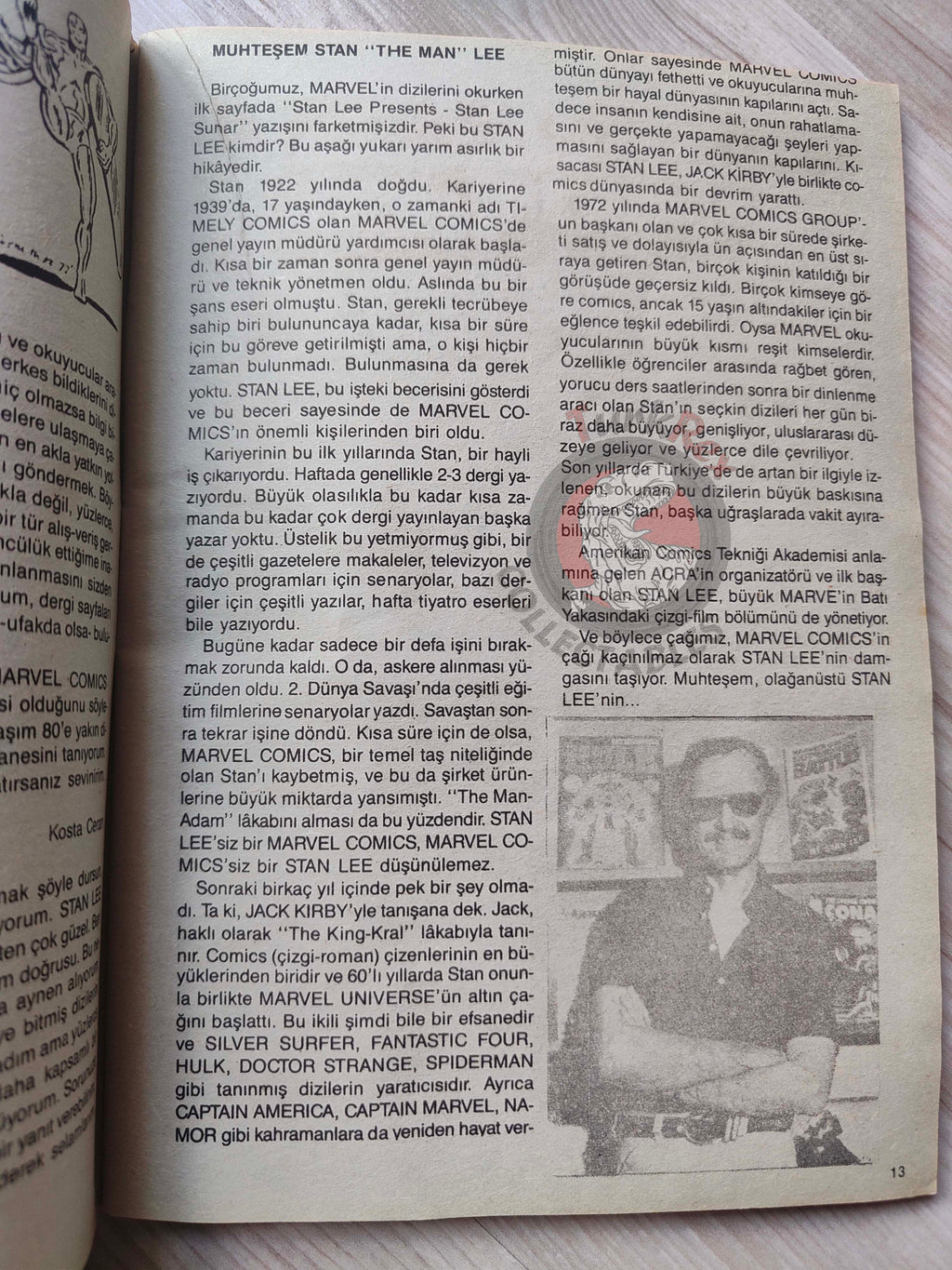 Çizgi Roman Koleksiyon Dergisi #1 Marvel Promo Issue Turkish Comic Turkey 1988