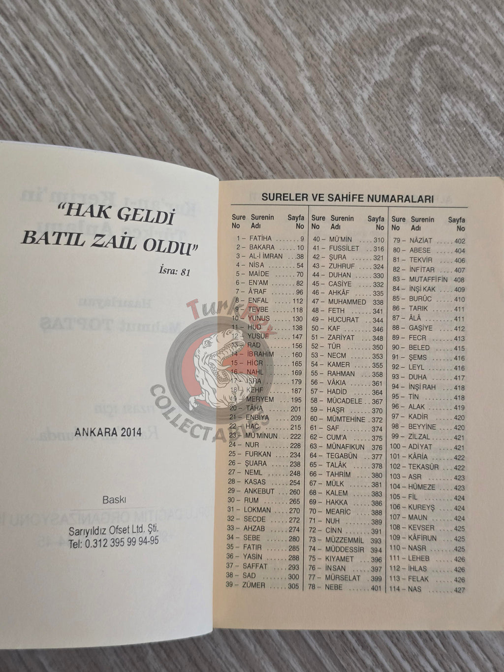 Qur'an Holy Quran 2004 Turkish Translation Koran Islam Muslim