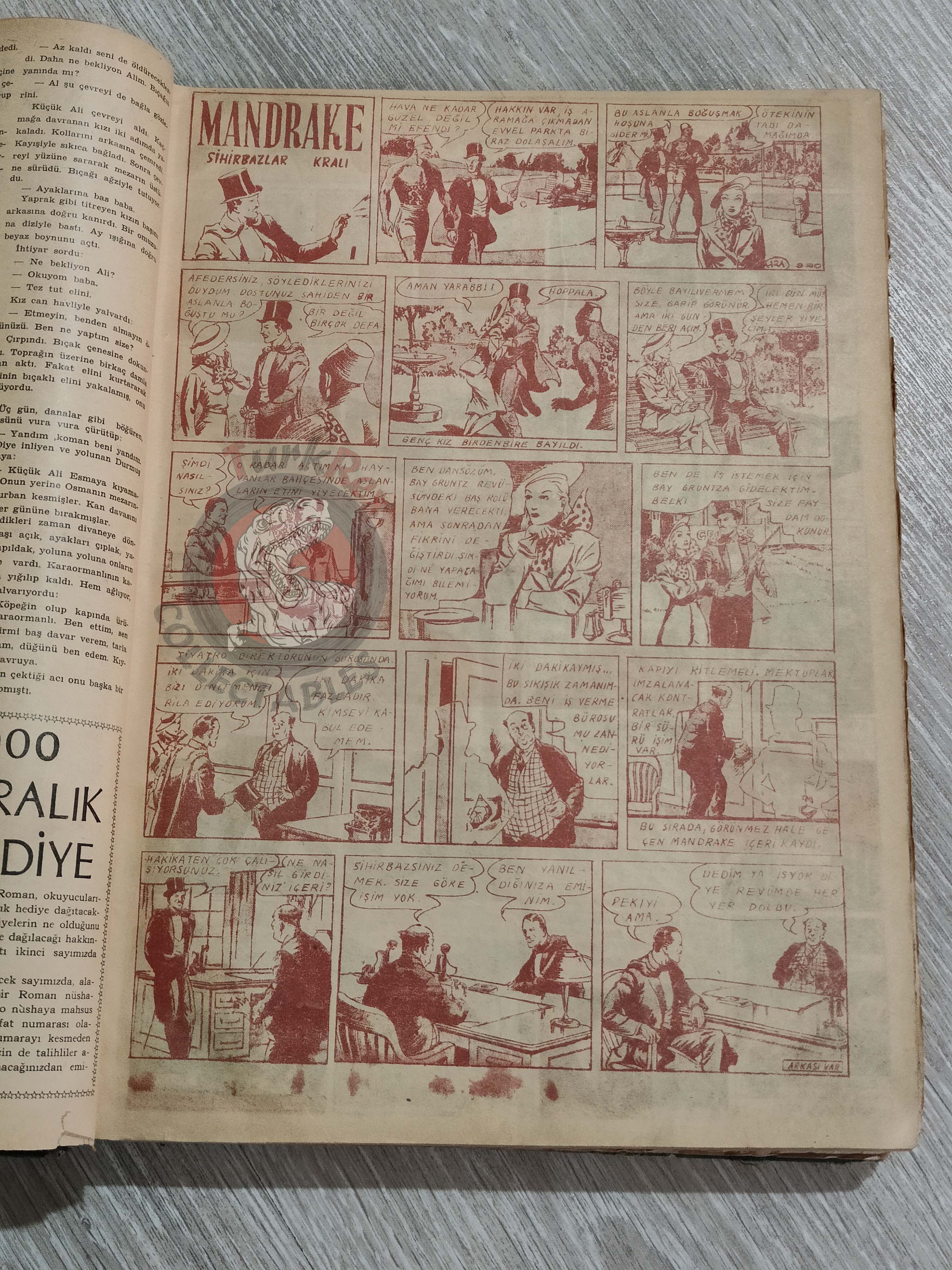 Binbir Roman 1948 The Phantom - The Game of Alvar Complete Story Turkish Comic Mag Turkey