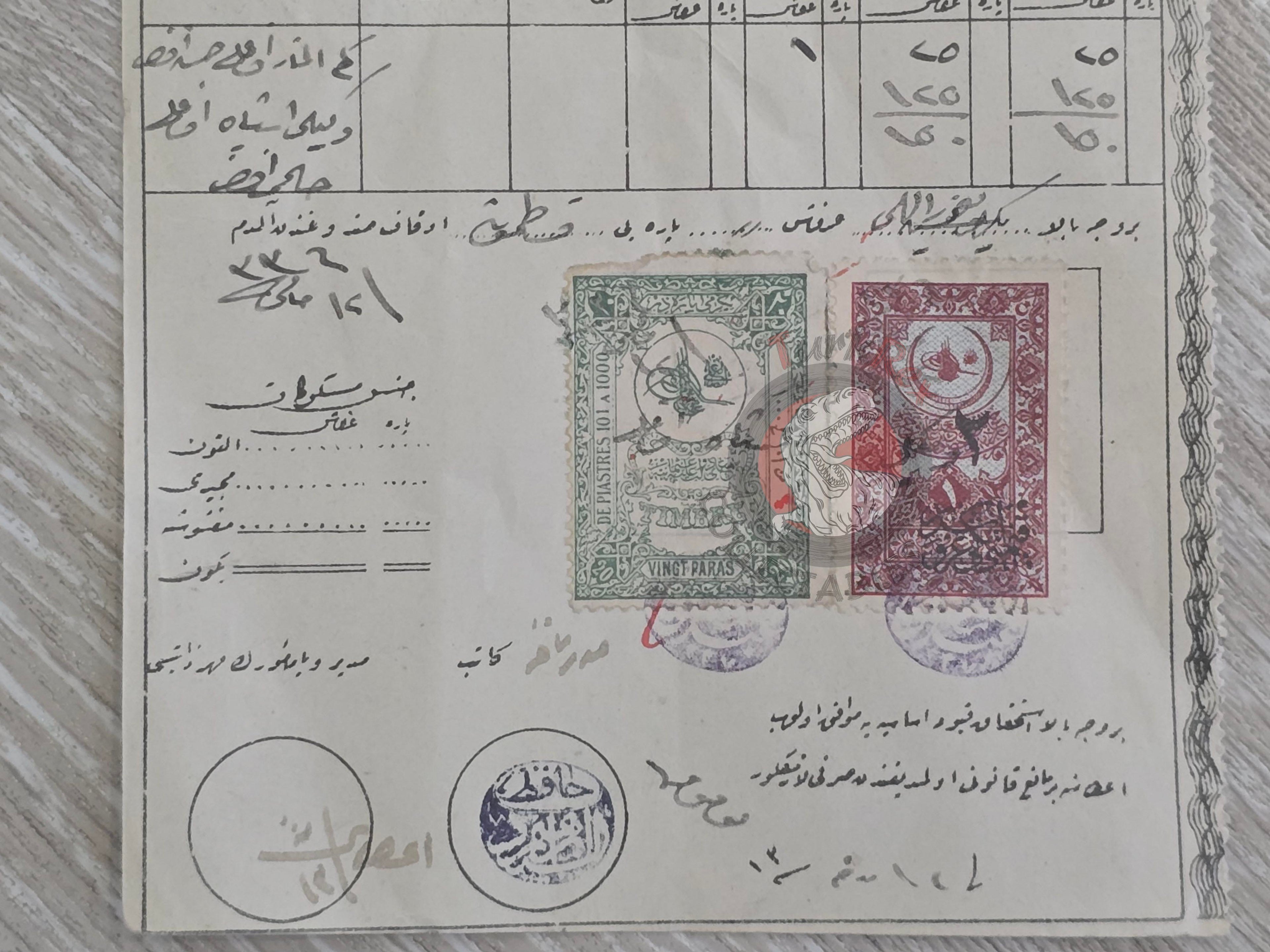 Ottoman 1920 Evkâf Treasury Payment Muezzin Devrekâni İsmâil Bey Mosque Kastamonu Hejaz Railway 1