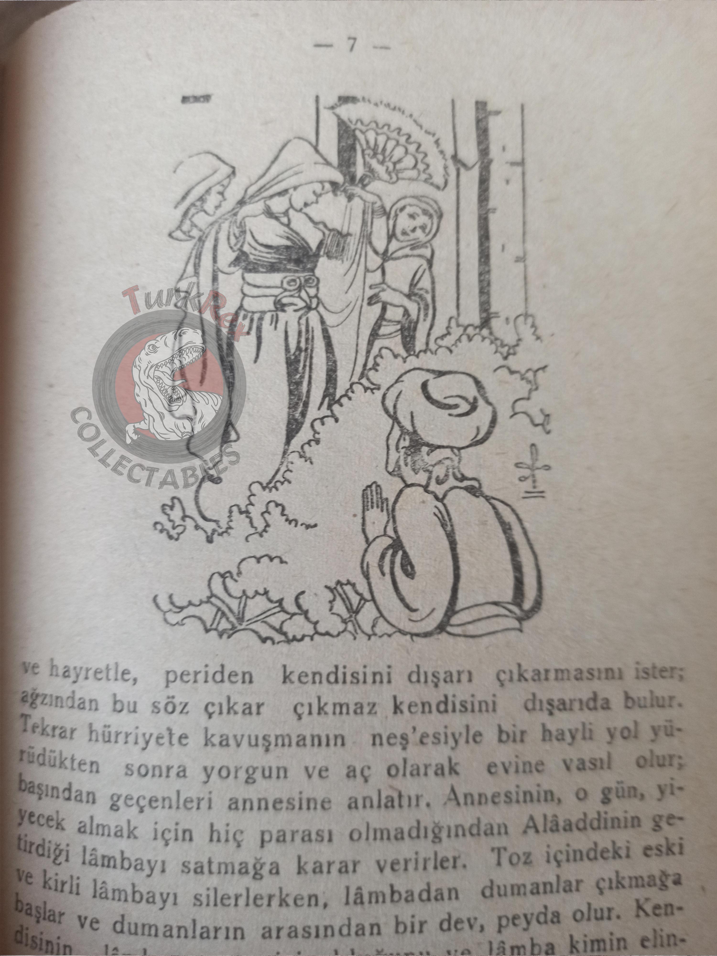Aladdin and the Magic Lamp 1963 Turkish Book Turkey 1001 Nights Illustrated