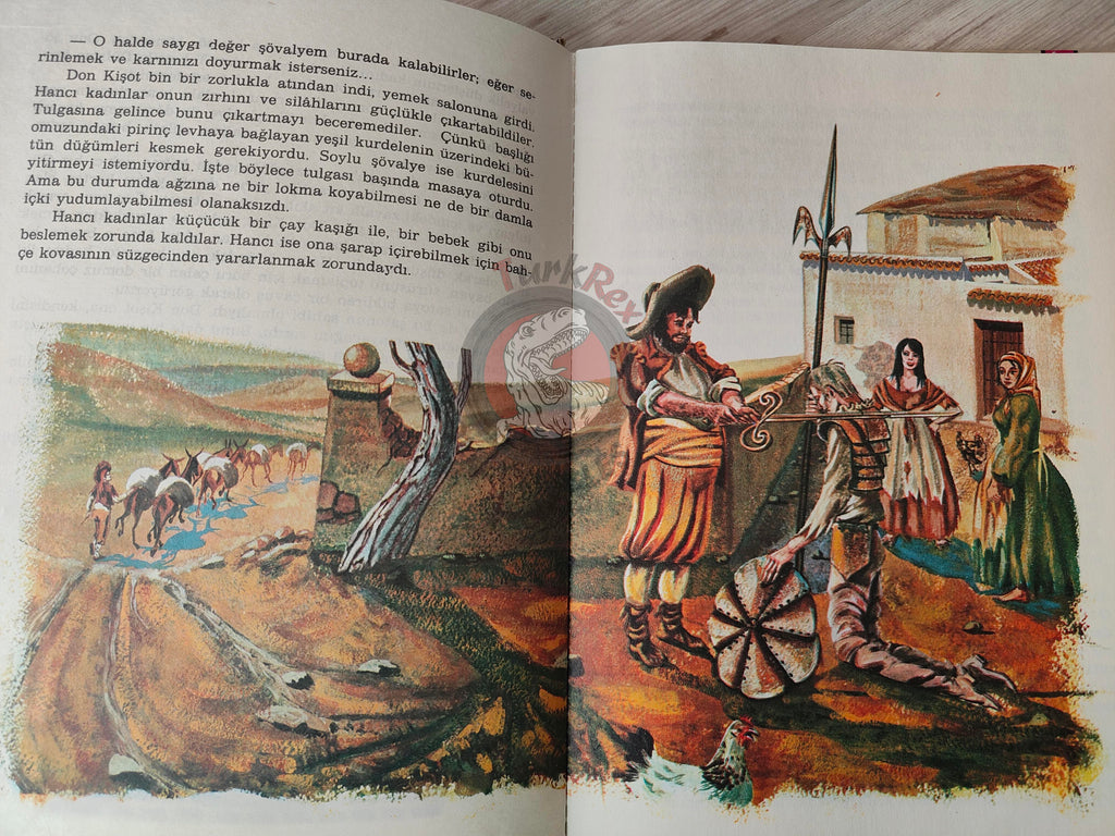 Miguel de Cervantes – Don Quixote 1980s HC Turkish Book Turkey Illustrated Philippe Degrave