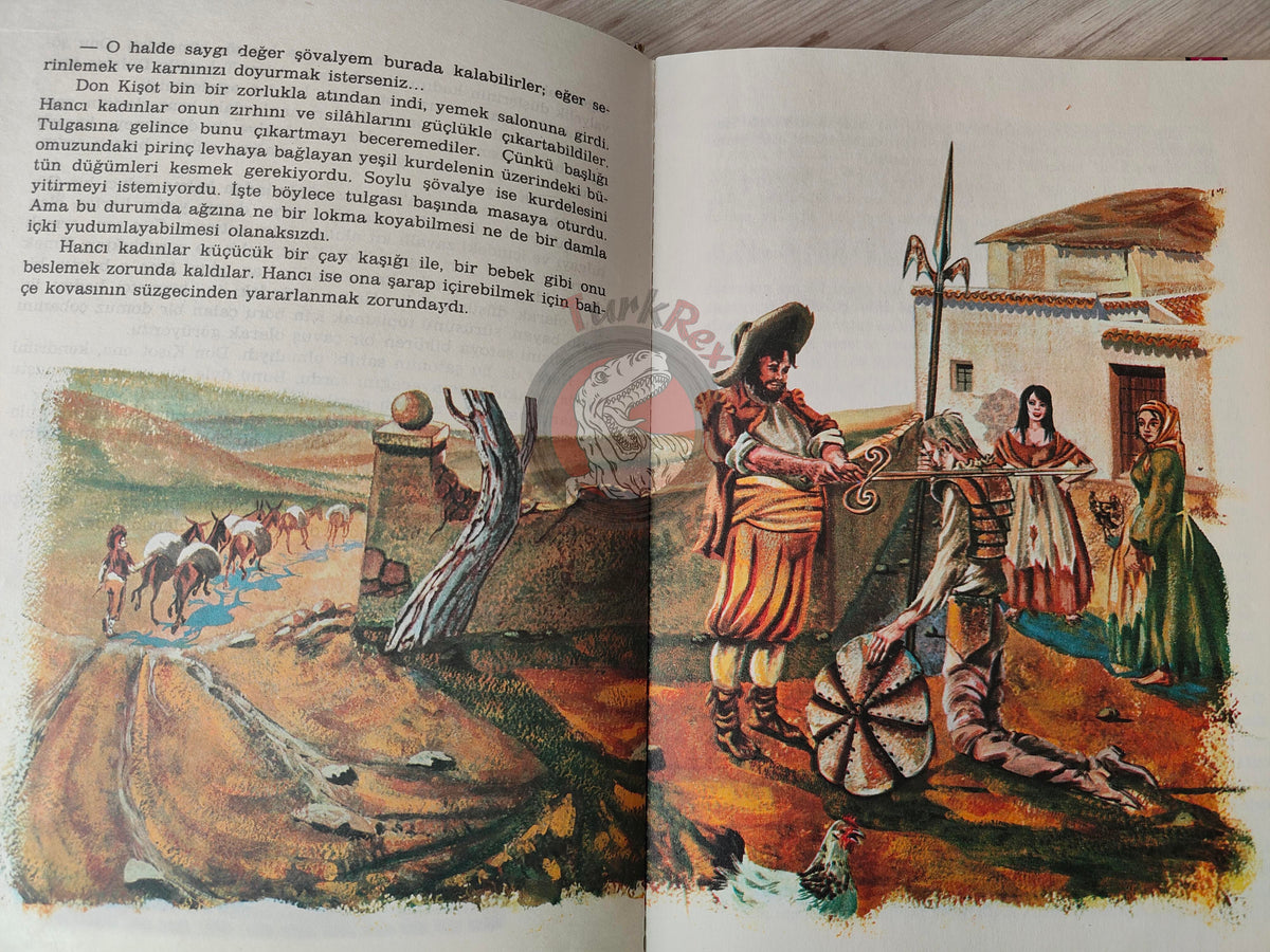 Miguel de Cervantes – Don Quixote 1980s HC Turkish Book Turkey Illustrated Philippe Degrave