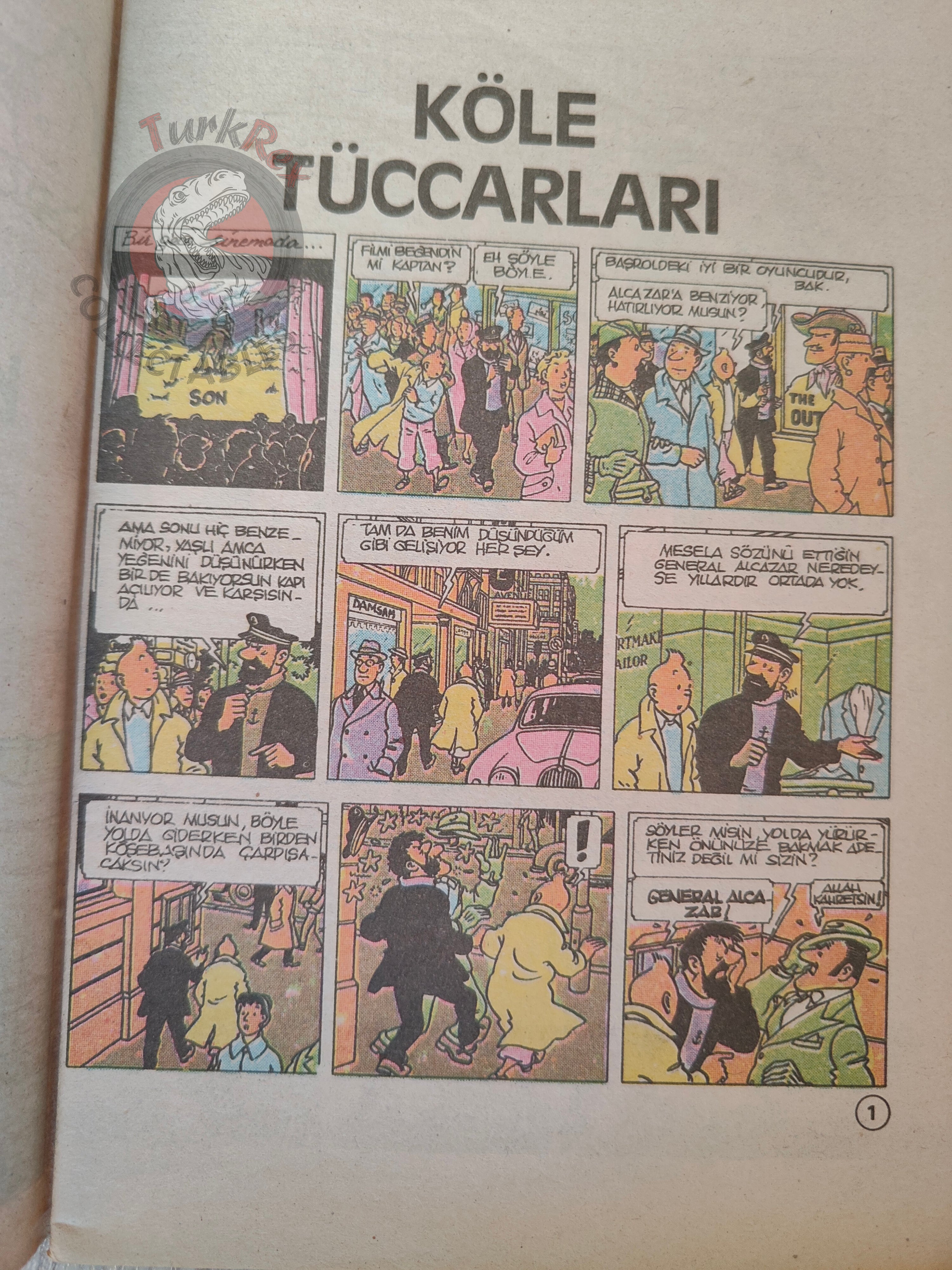 Tintin – The Red Sea Sharks 1989 Turkish Edition Comic Turkey