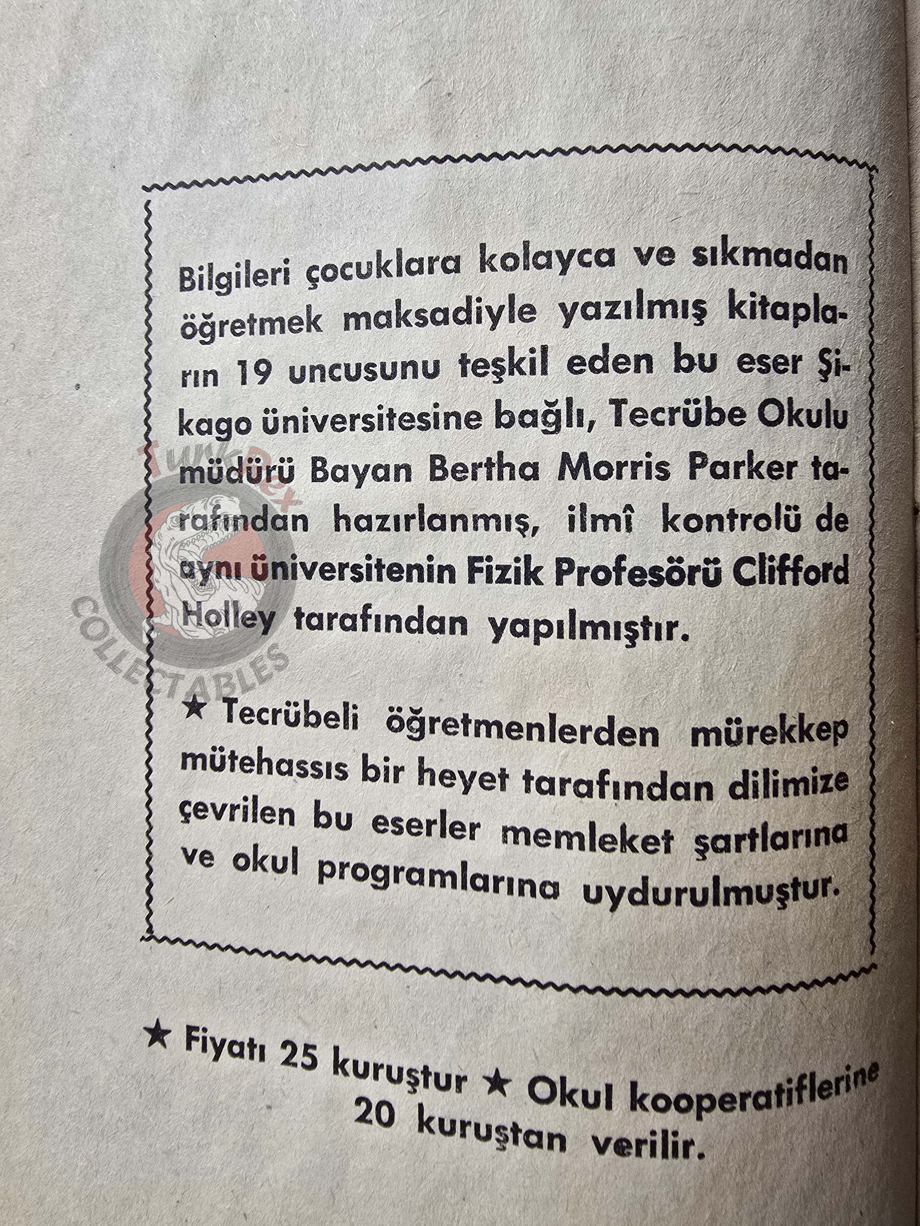 Bertha Morris Parker – Basic Science Education Series 1960s Turkish Book Turkey Magnet
