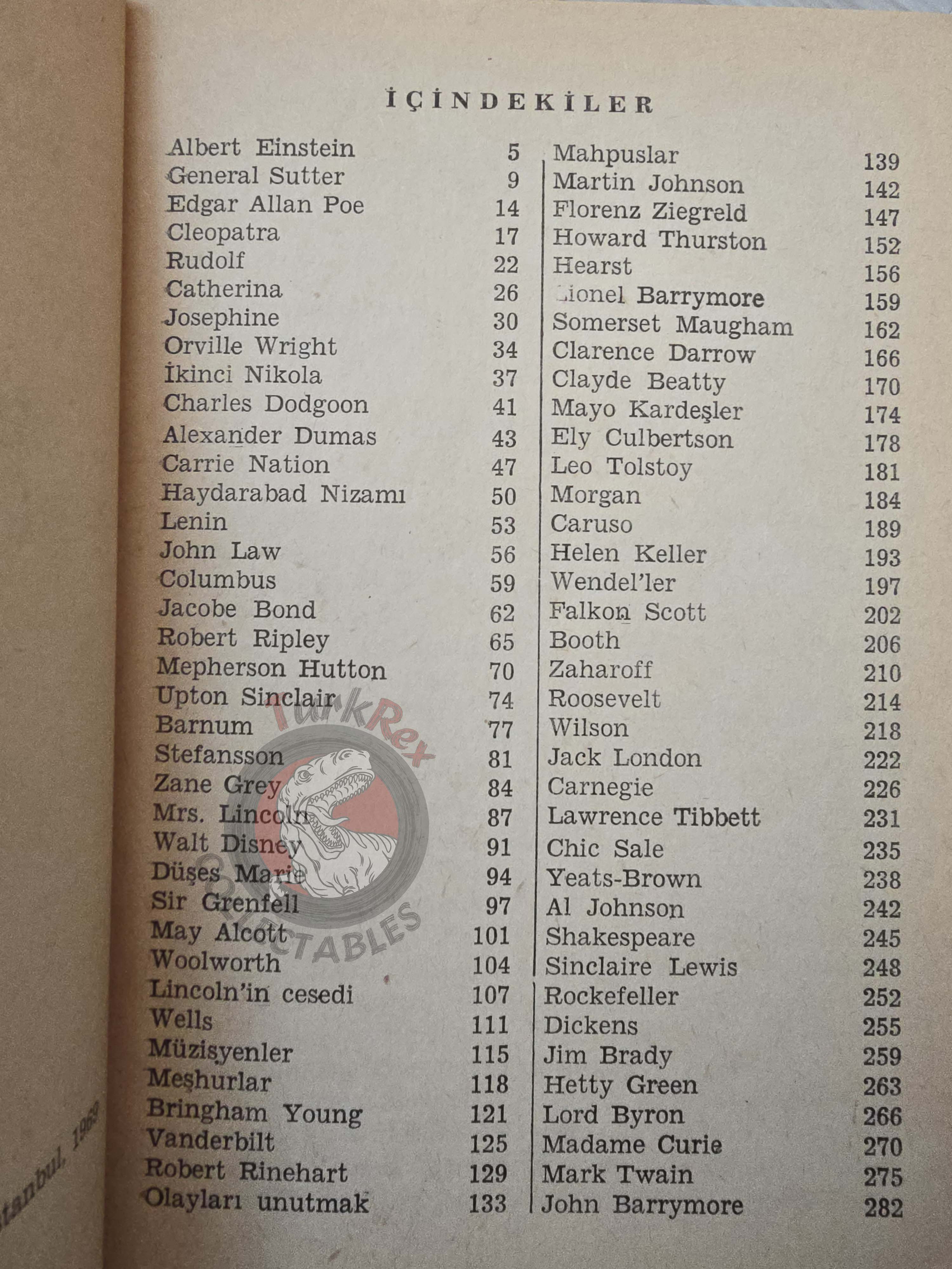 Dale Carnegie – Little Known Facts About Well Known People 1969 1st Turkish Book Turkey