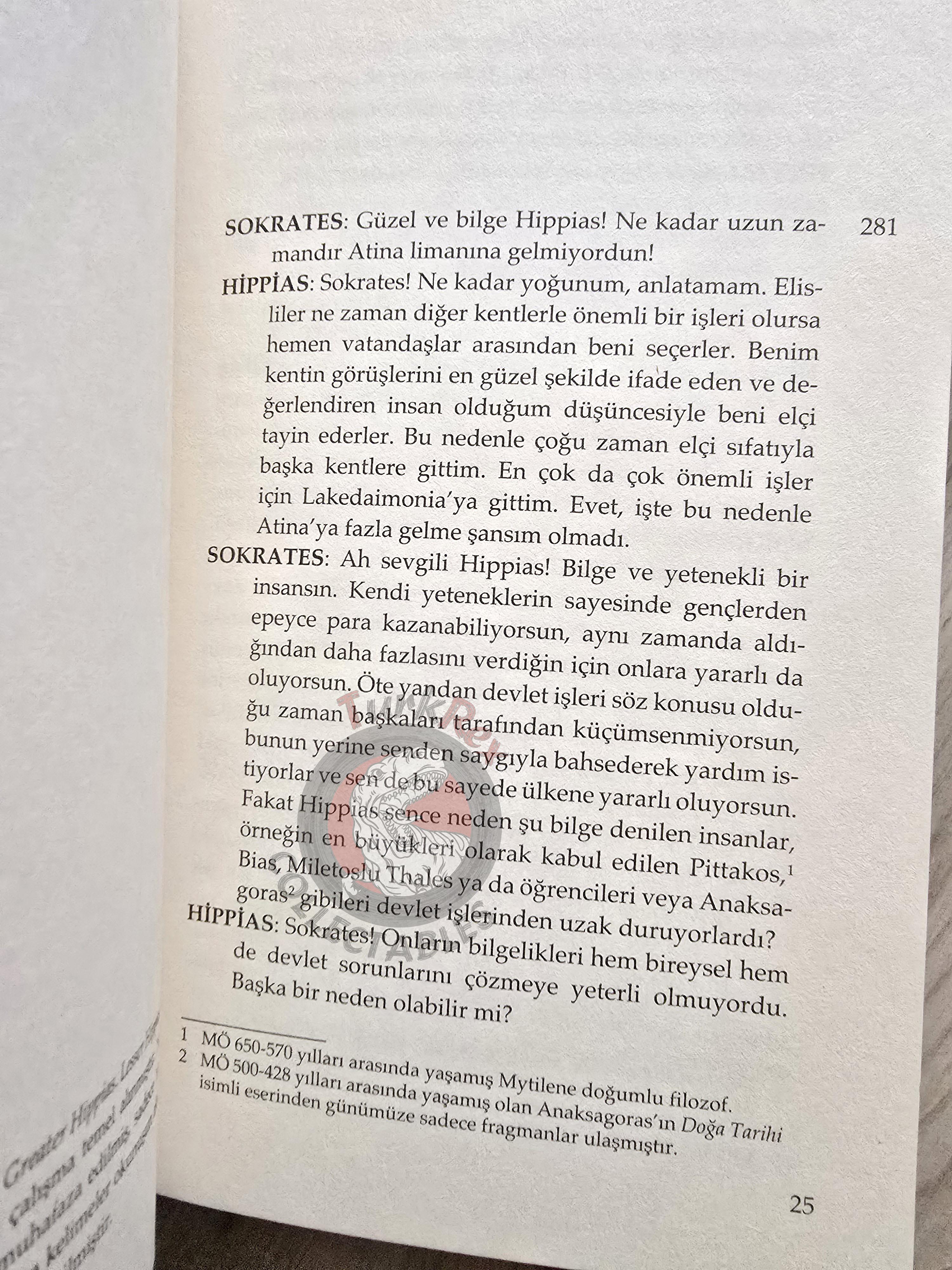 Plato – Greater Hippias 2016 Turkish Book Turkey