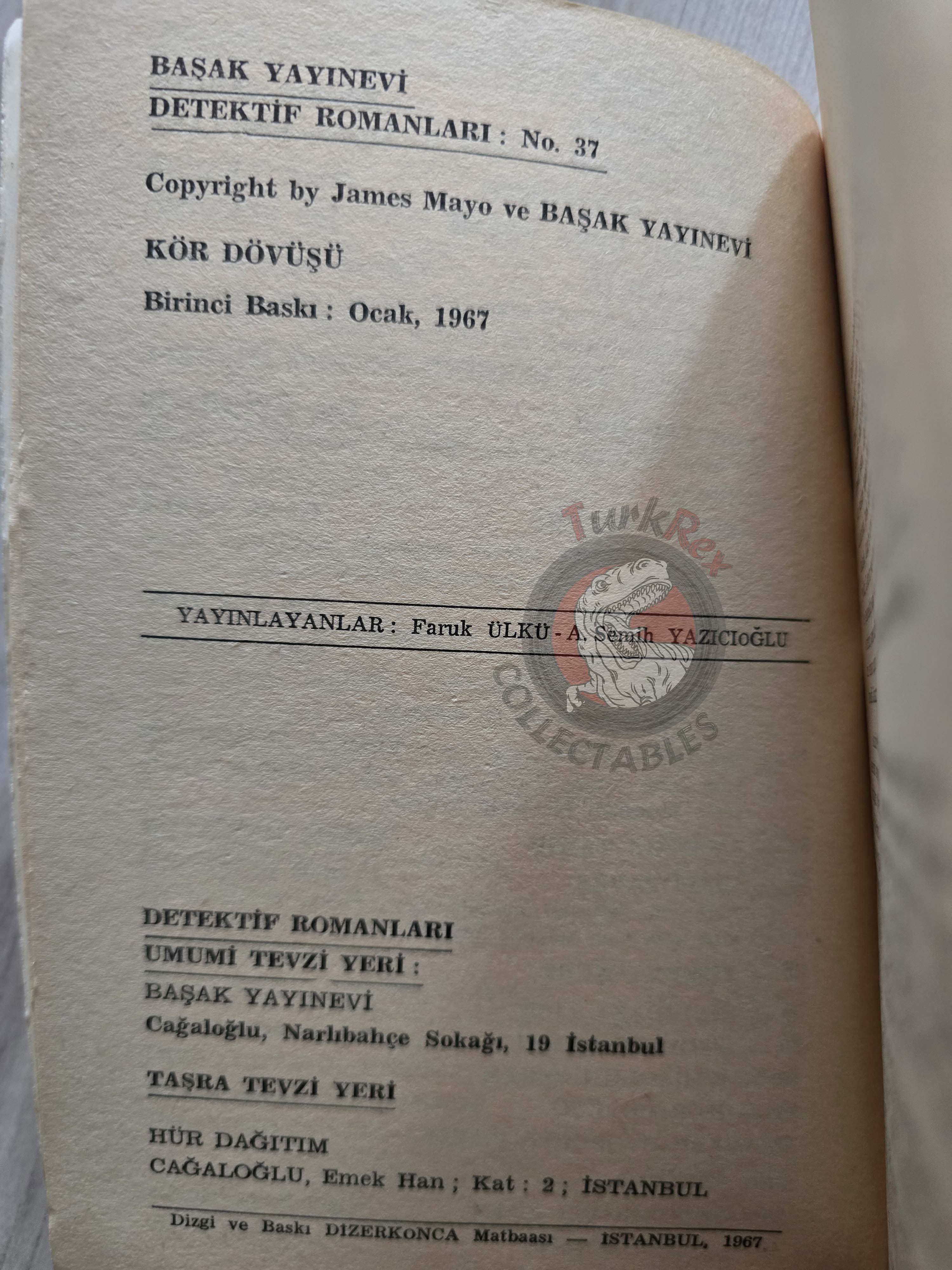 James Mayo – The Hammerhead 1967 1st Turkish Book Turkey Charles Hood