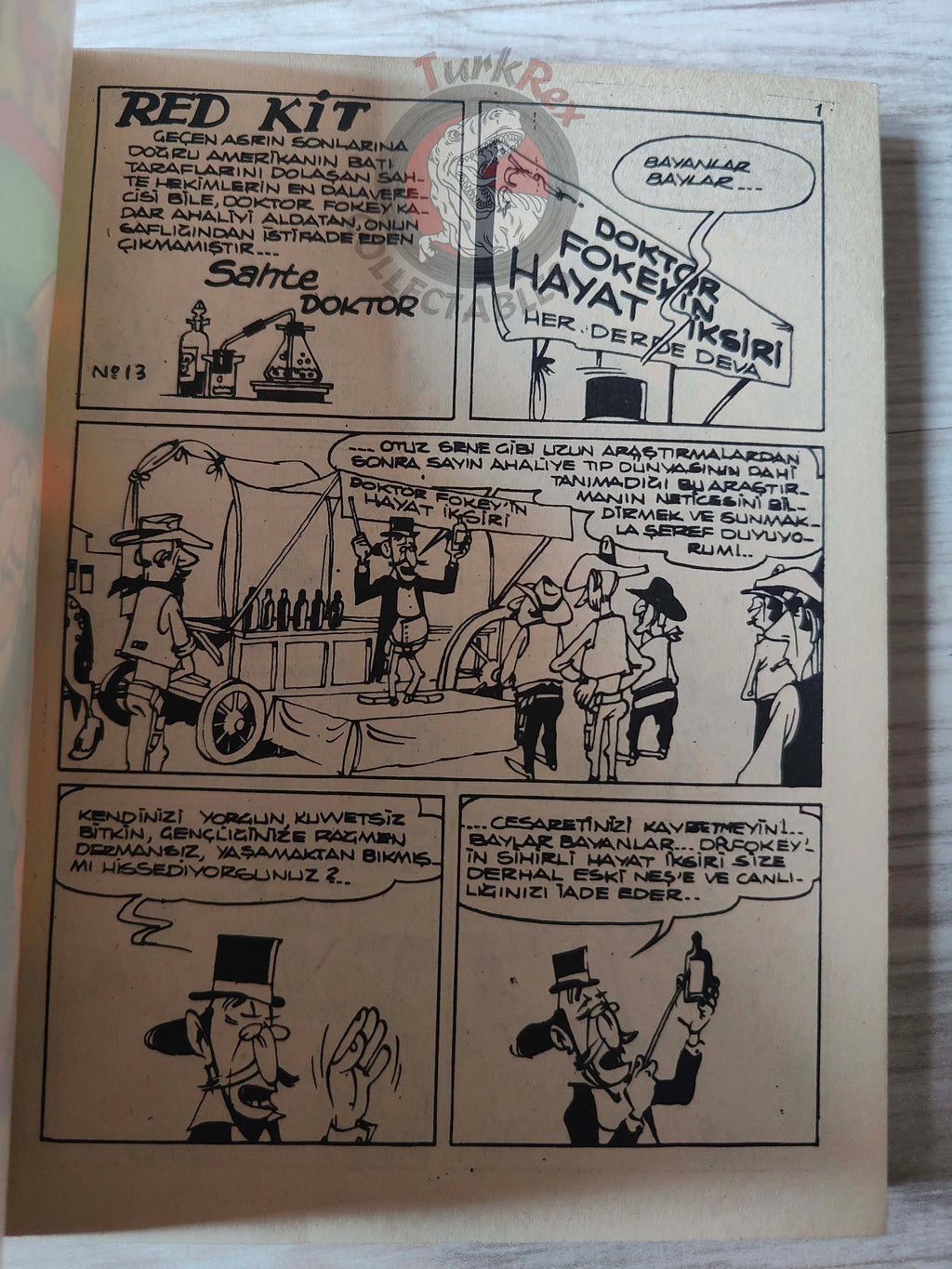 Lucky Luke #5 L’Elixir du Docteur Doxey 1972 Turkish Comic Turkey Le Vieux Nick Boule et Bill
