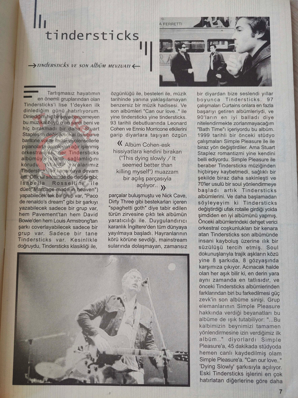 Lull 2002 Robert Smith The Cure Turkish Mag Turkey Amelie The Notwist Tindersticks