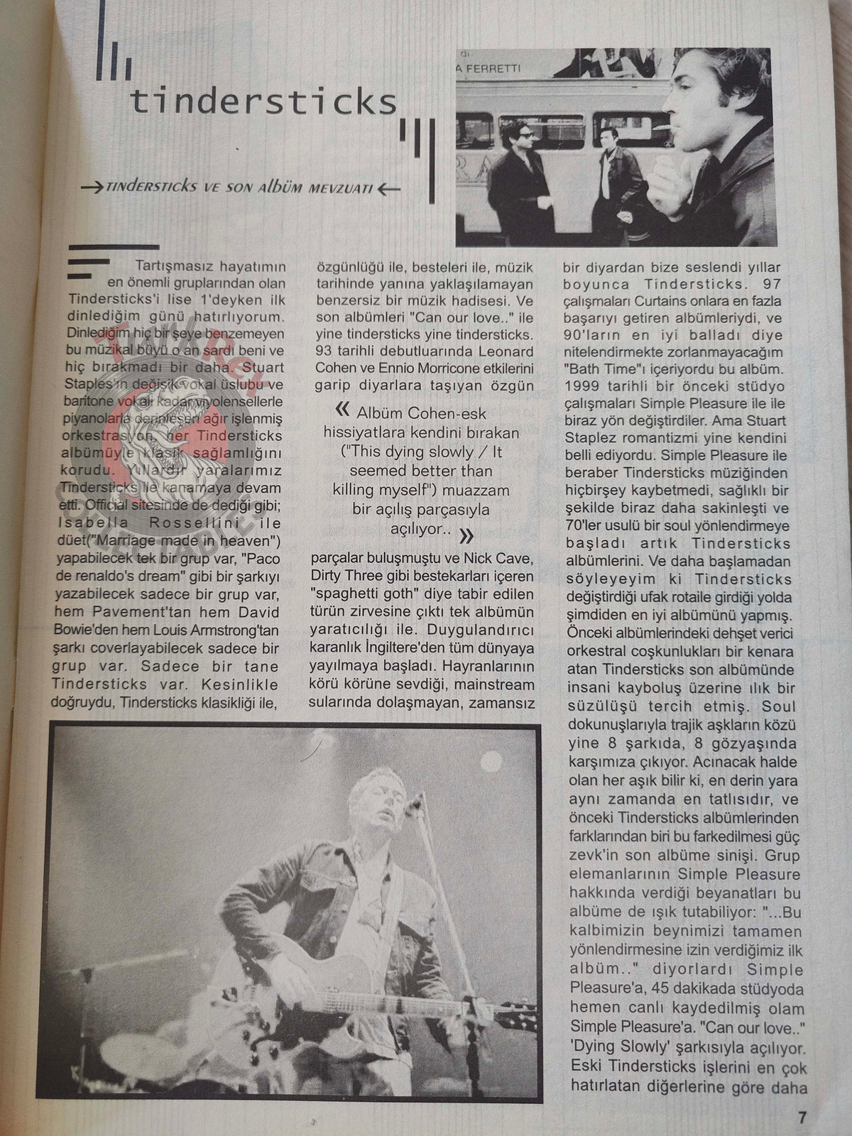 Lull 2002 Robert Smith The Cure Turkish Mag Turkey Amelie The Notwist Tindersticks