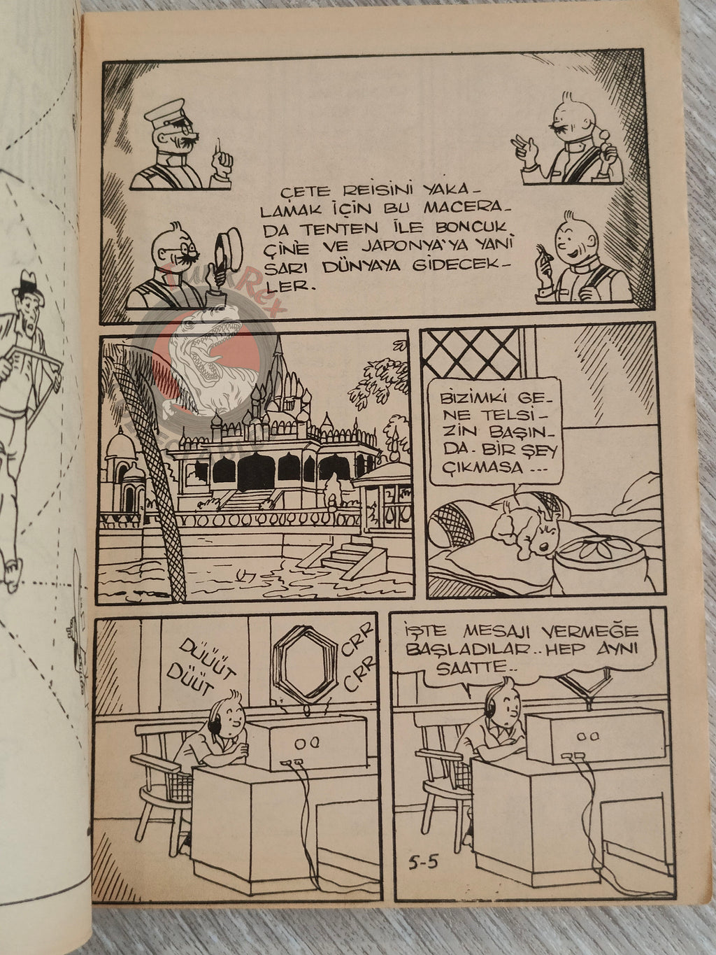 Tintin – The Blue Lotus 1972 Turkish Edition Comic Turkey