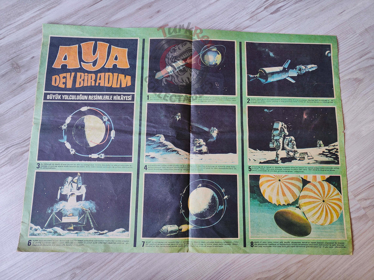 Günaydın Ekstra 1969 A Giant Step to the Moon Turkish Magazine Turkey Space Apollo 11 Moğollar