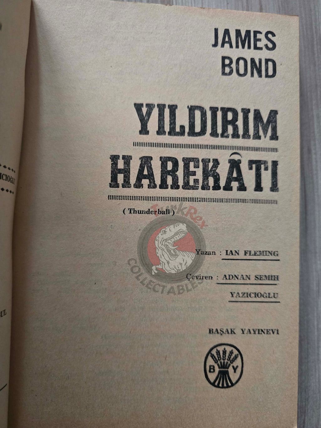 James Bond - Thunderball 1966 1st Turkish Book Turkey Ian Fleming