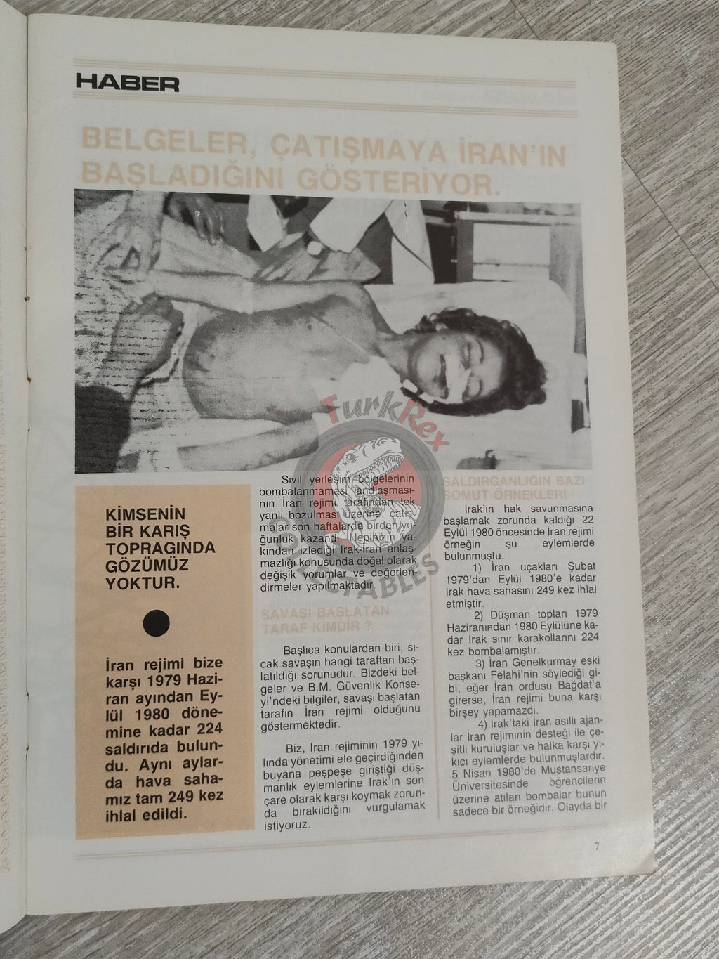 Saddam Hussein - Iraq Today 1985 Official Propaganda Magazine Turkish Turkey Middle East