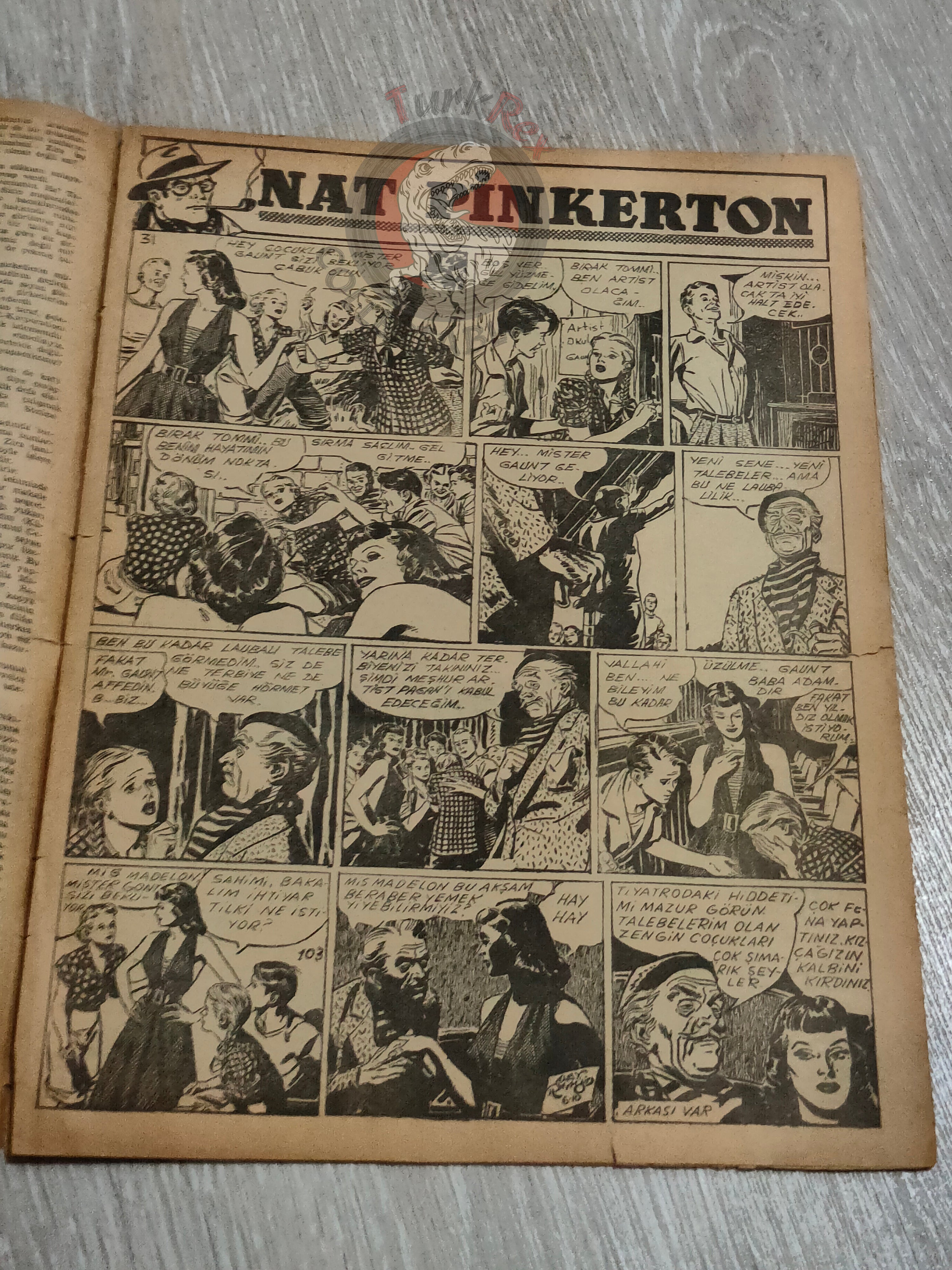 Binbir Roman #103 1950 The Count of Monte Cristo - Nat Pinkerton Turkish Comic Mag Turkey