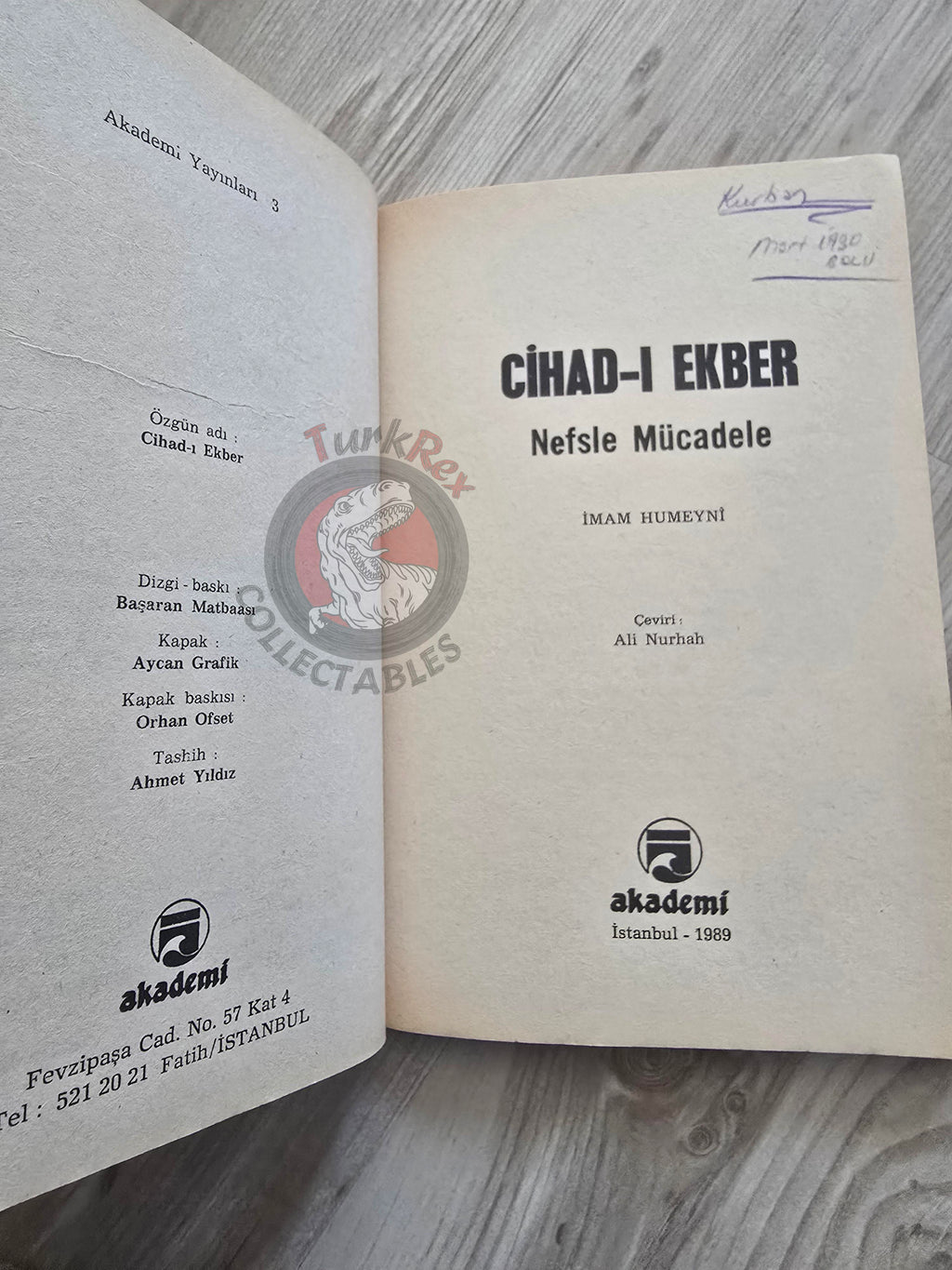 Ruhollah Khomeini – The Greater Jihad 1989 Turkish Book Iran Persia Middle East