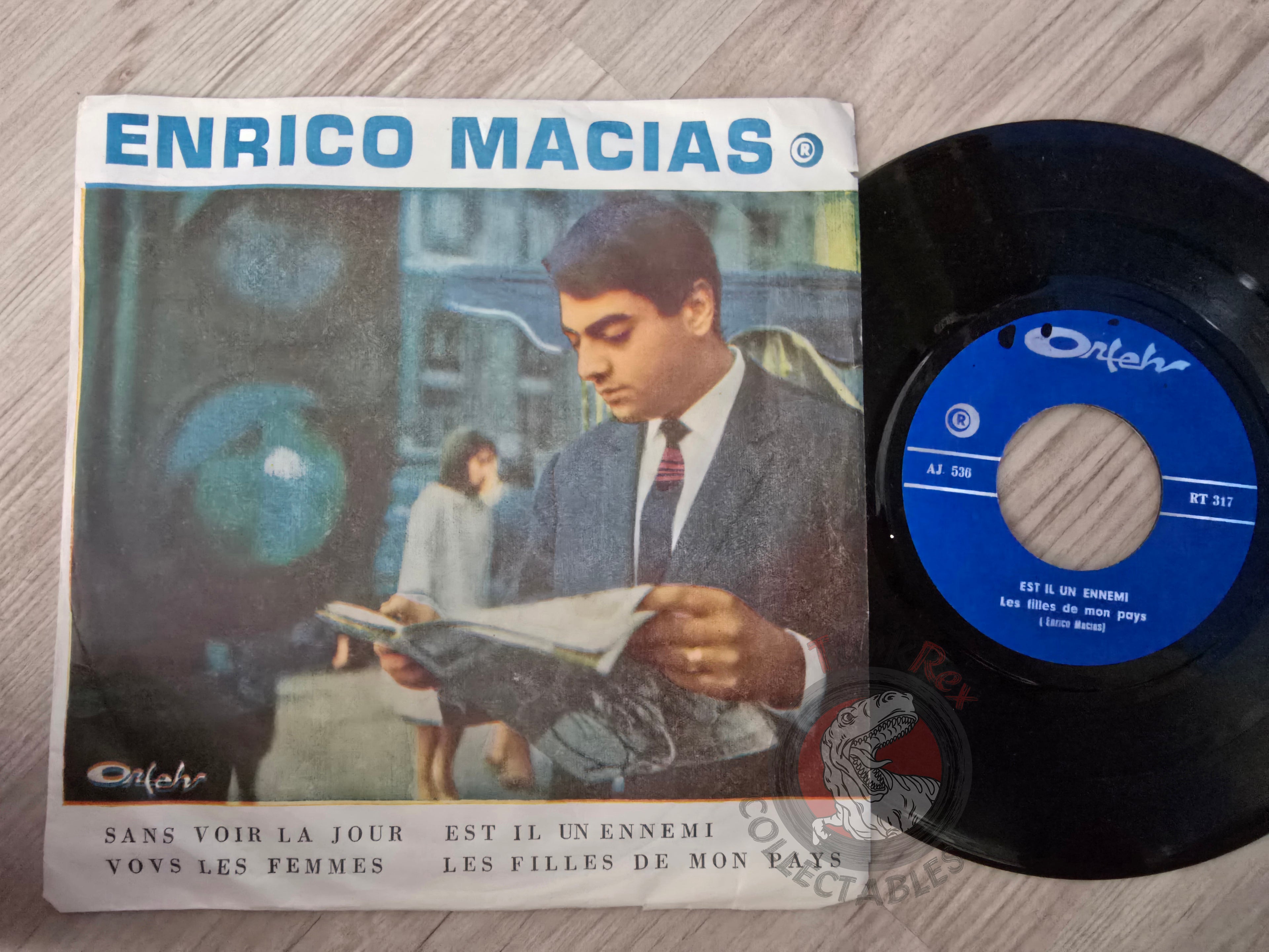 Enrico Macias – Sans Voir Le Jour  7" Iran Pressing Vinyl Iranian Edition