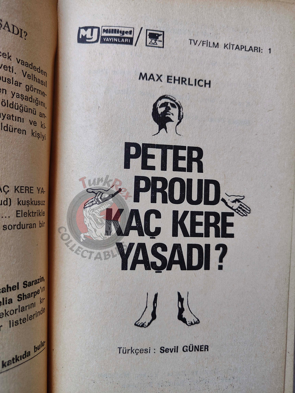 Max Ehrlich – The Reincarnation of Peter Proud 1975 1st Turkish Book Turkey