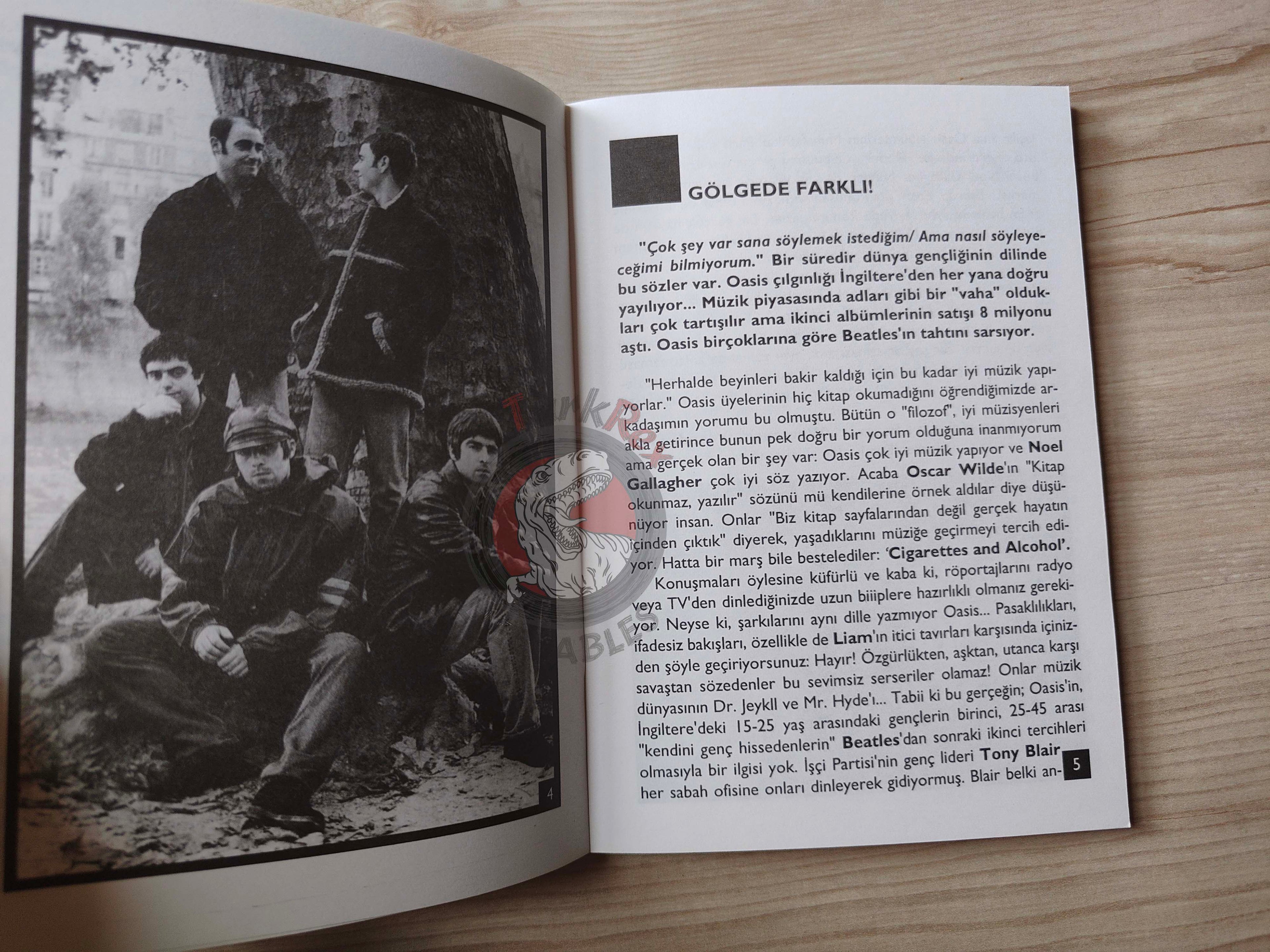 Oasis Biography Book 1997 1st by Turkish Writer Book Turkey