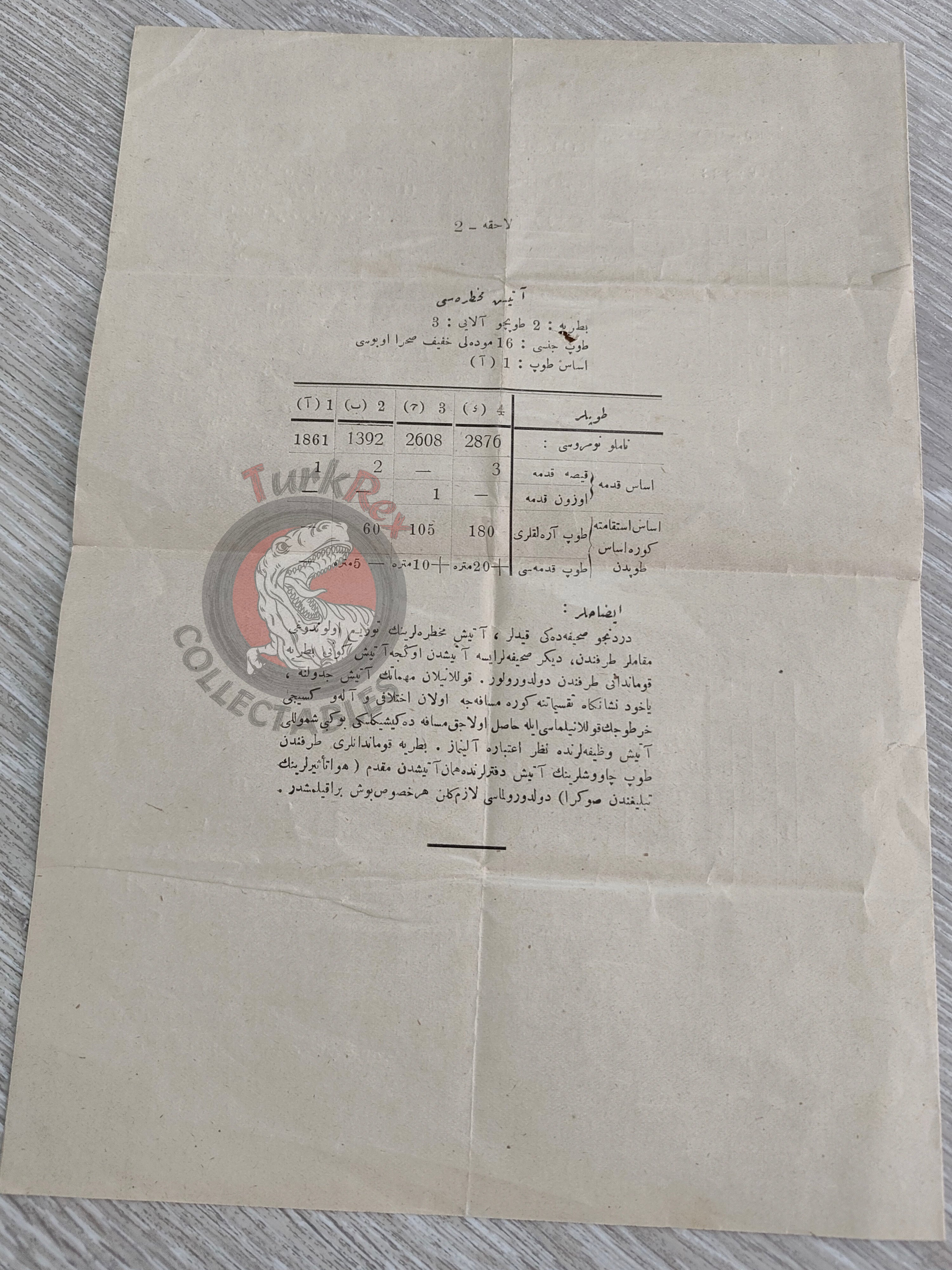 Ottoman Turkish Artillery Manual - Light Field Howitzer Instruction Manual Military Army