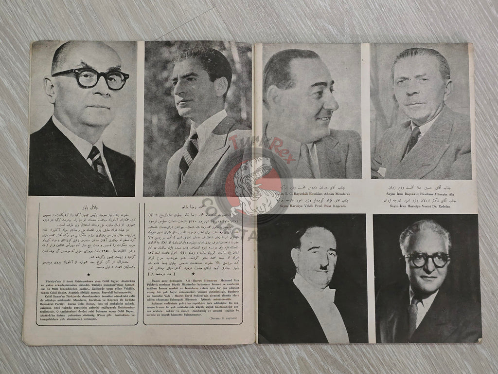 The Visit of Mohammad Reza Shah Pahlavi to Turkey 1956 Turkish Book Iran Propaganda Persian