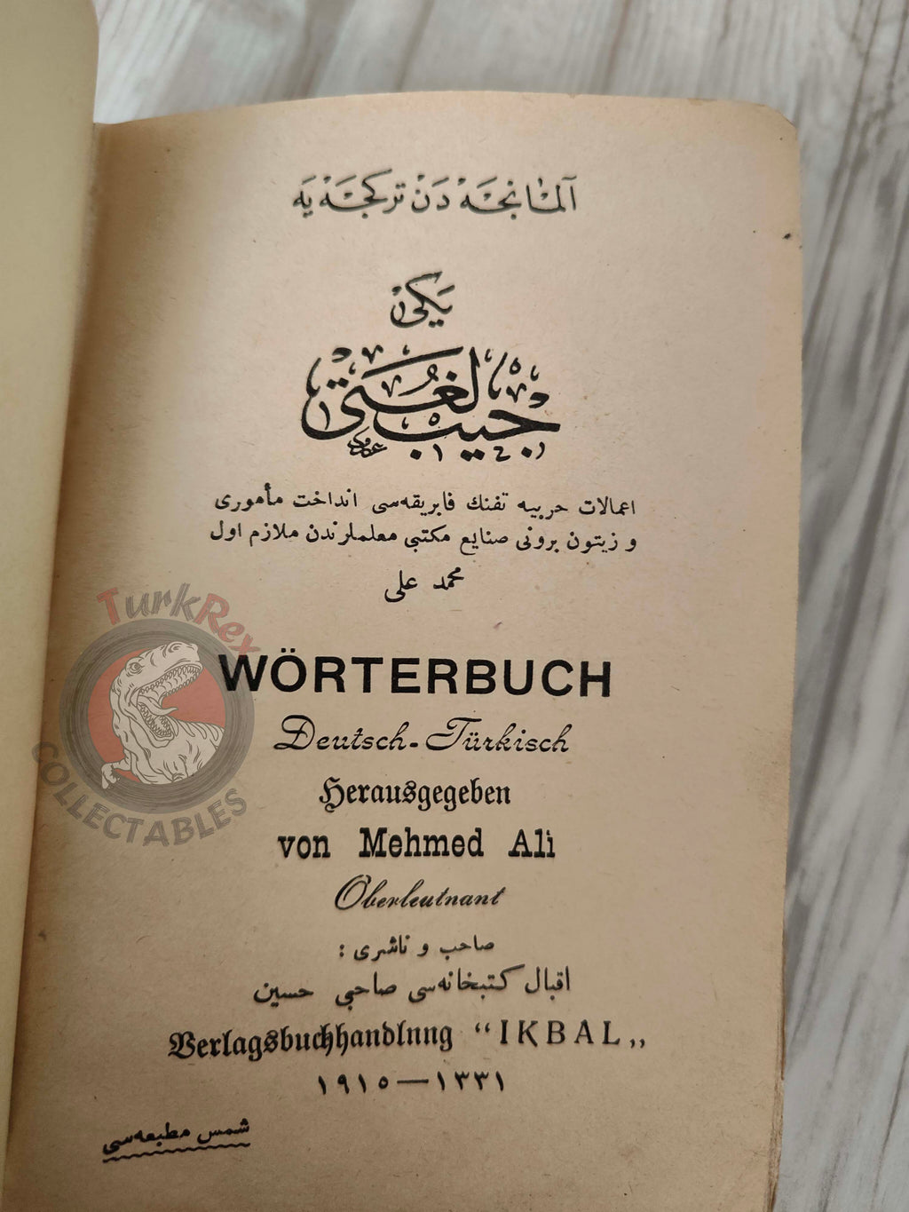 German Turkish Dictionary 1915 Ottoman Empire WW1 Germany Soldier Writer