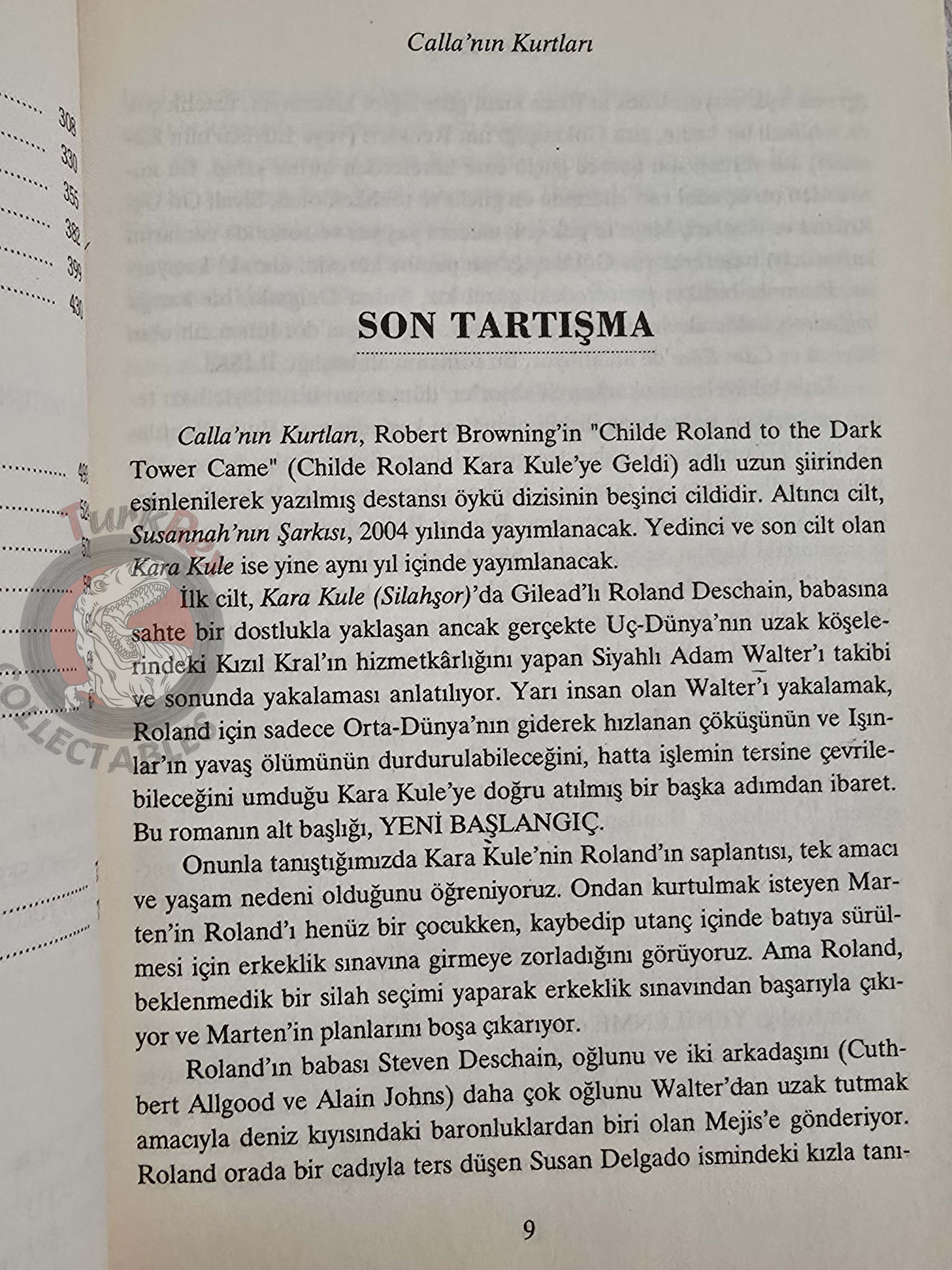 Stephen King – The Dark Tower V: Wolves of the Calla 2004 1st Turkish Book Turkey