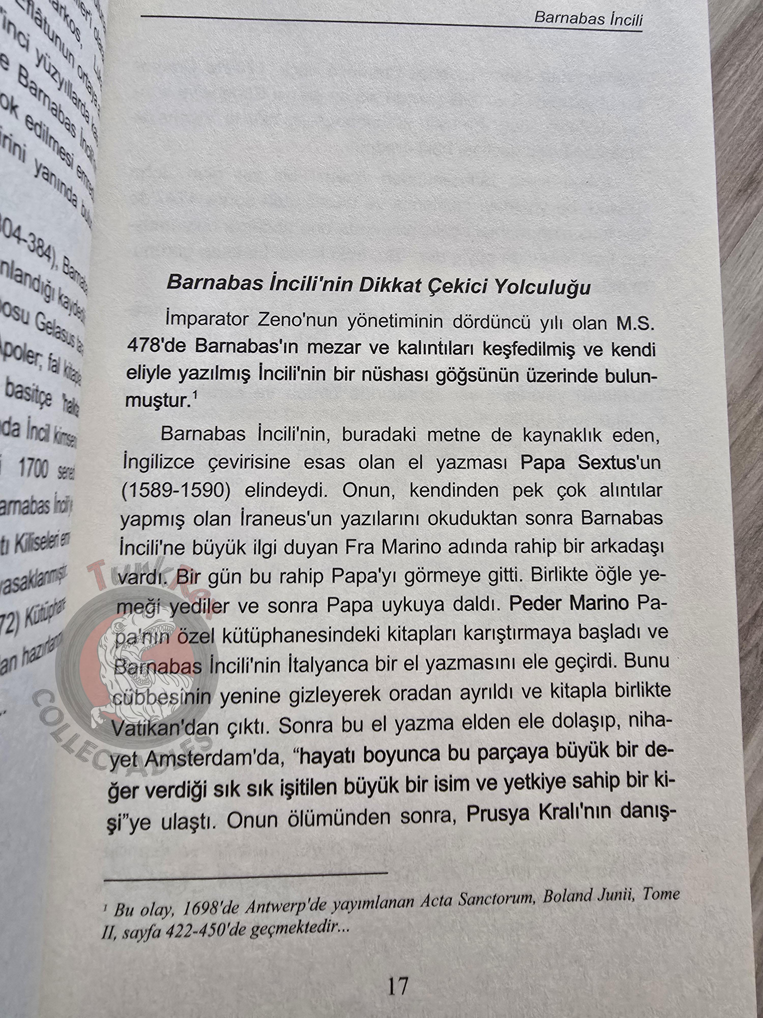 The Gospel of Barnabas 2011 Turkish Book New Testament Bible