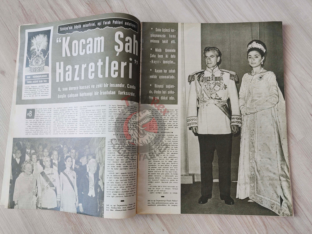 Hayat 1967 The Shah of Iran Turkish Mag Turkey Mohammad Reza Pahlavi Stalin’s Daughter King Faisal of Saudi Arabia