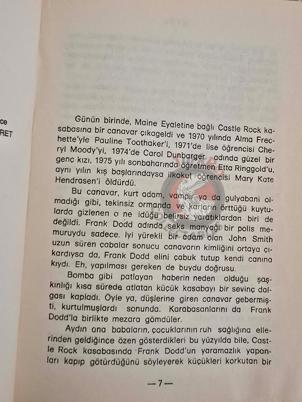 Stephen King – Cujo 1999 Turkish Book Turkey