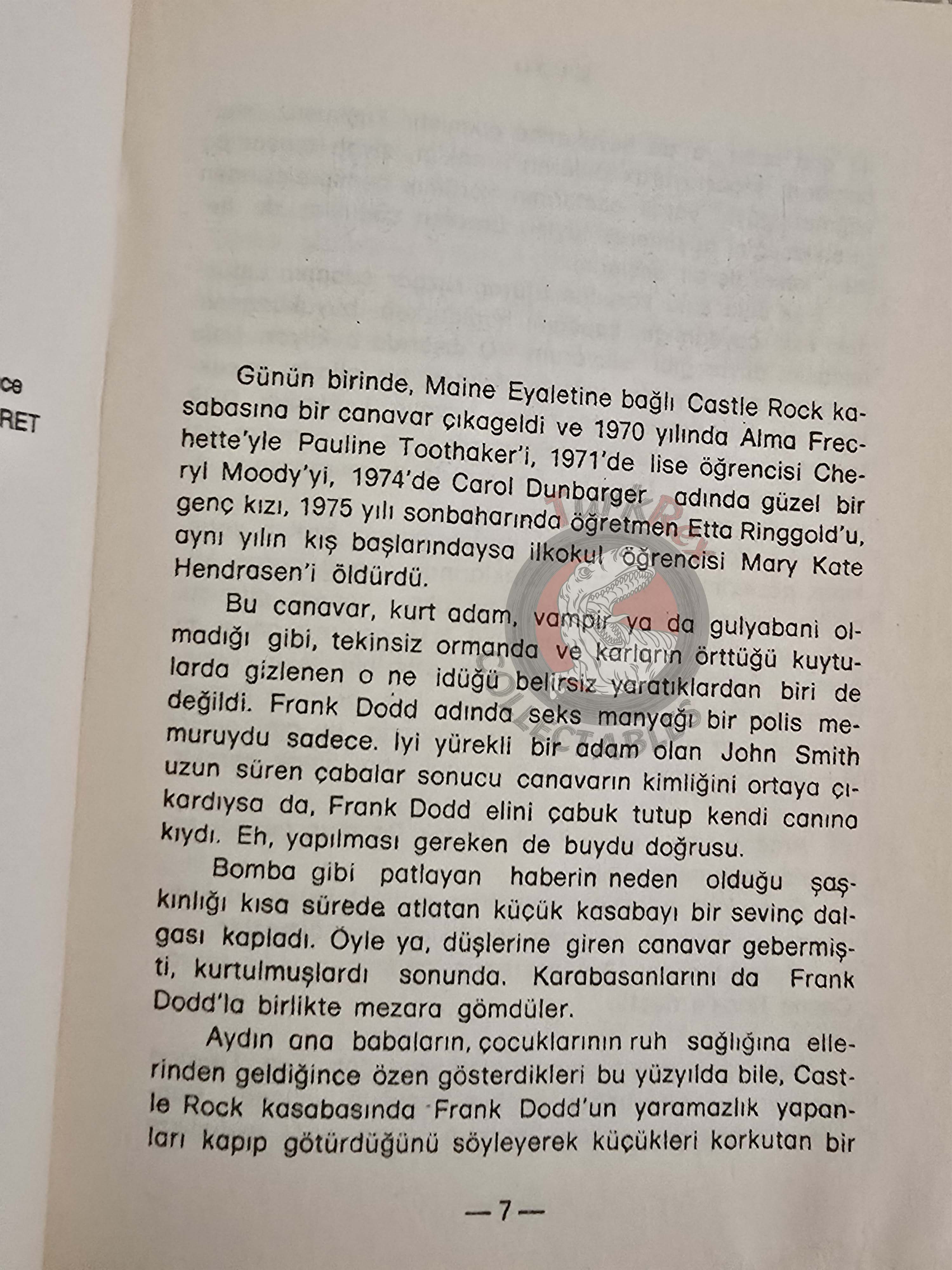 Stephen King – Cujo 1999 Turkish Book Turkey