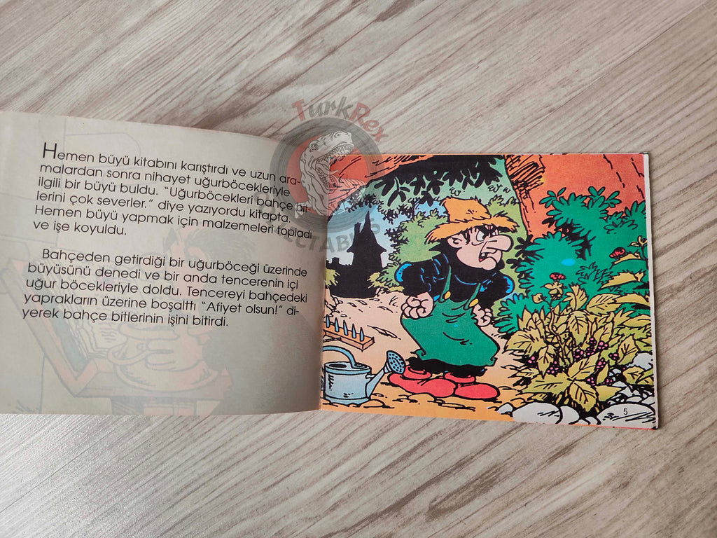 The Smurfs - Gurgelhals will Schlümpfe zaubern 1997 Turkish Book Turkey Die Schlümpfe Minibuch
