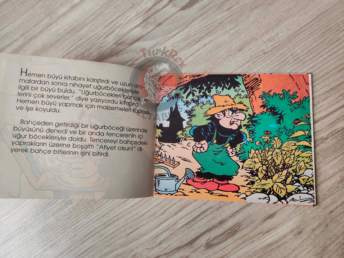 The Smurfs - Gurgelhals will Schlümpfe zaubern 1997 Turkish Book Turkey Die Schlümpfe Minibuch