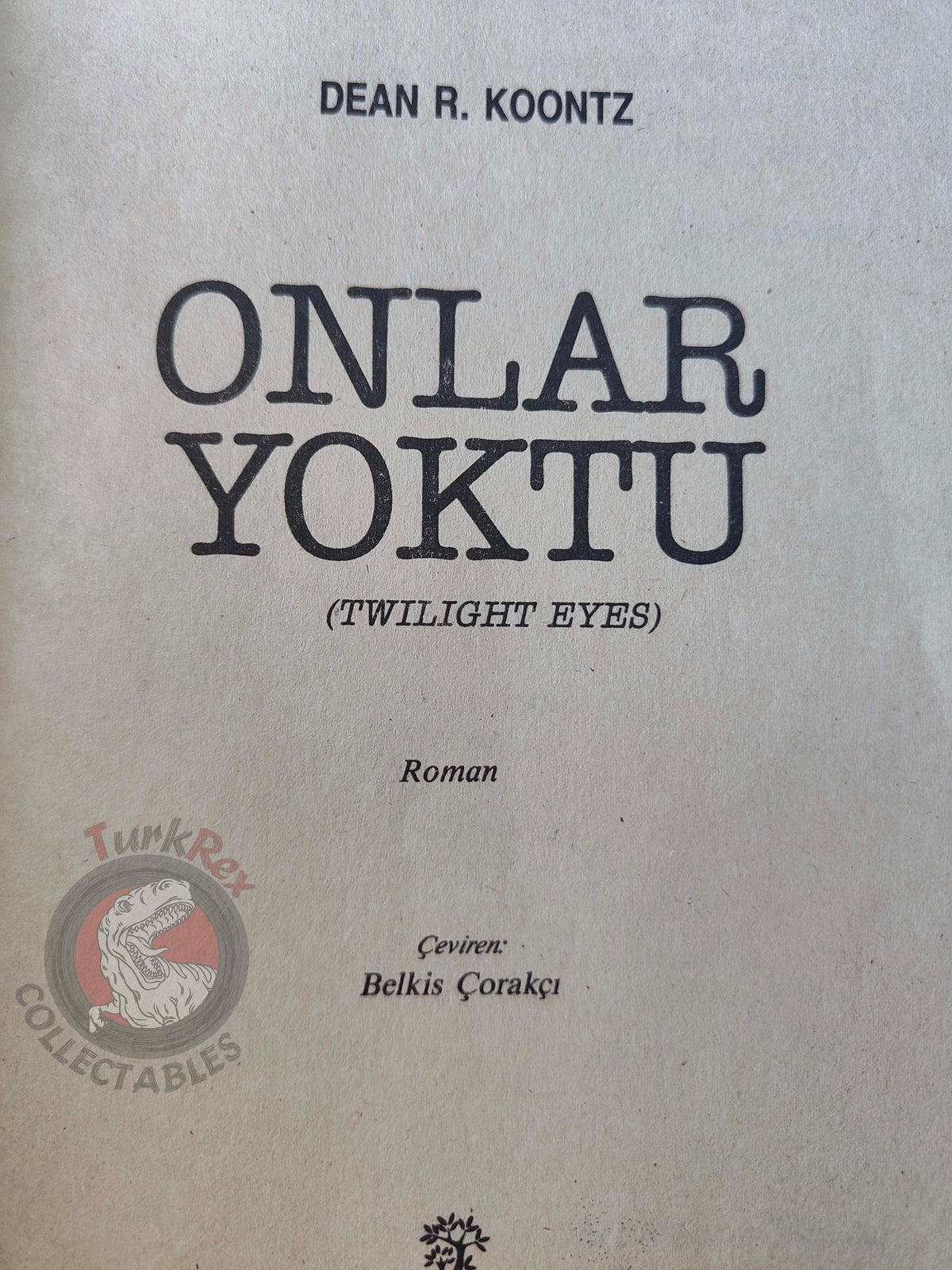 Dean R. Koontz – Twilight Eyes 1989 Turkish Book Turkey