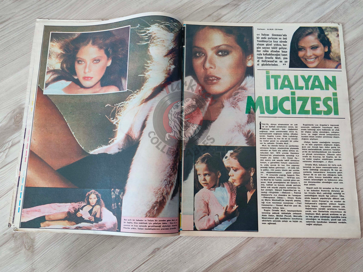 Ses 1981 Ornella Muti Turkish Mag Turkey Abba poster Eurovision James Brolin Franz Gsellmann