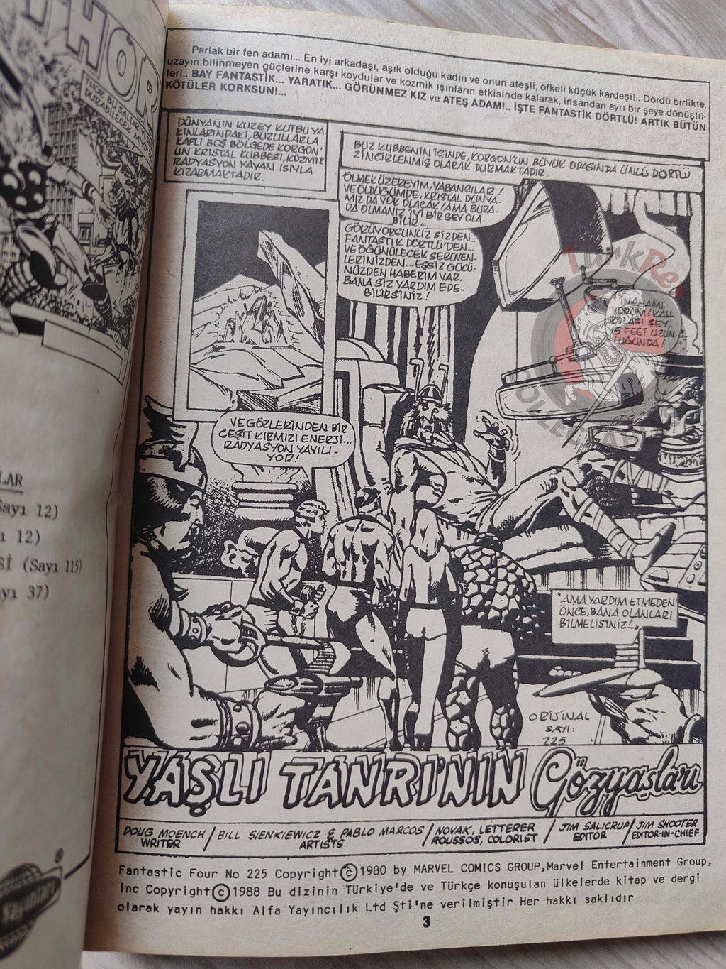 Fantastic Four Volume #6 1989 Turkish Comic Turkey #217 - #220 #225 - #228