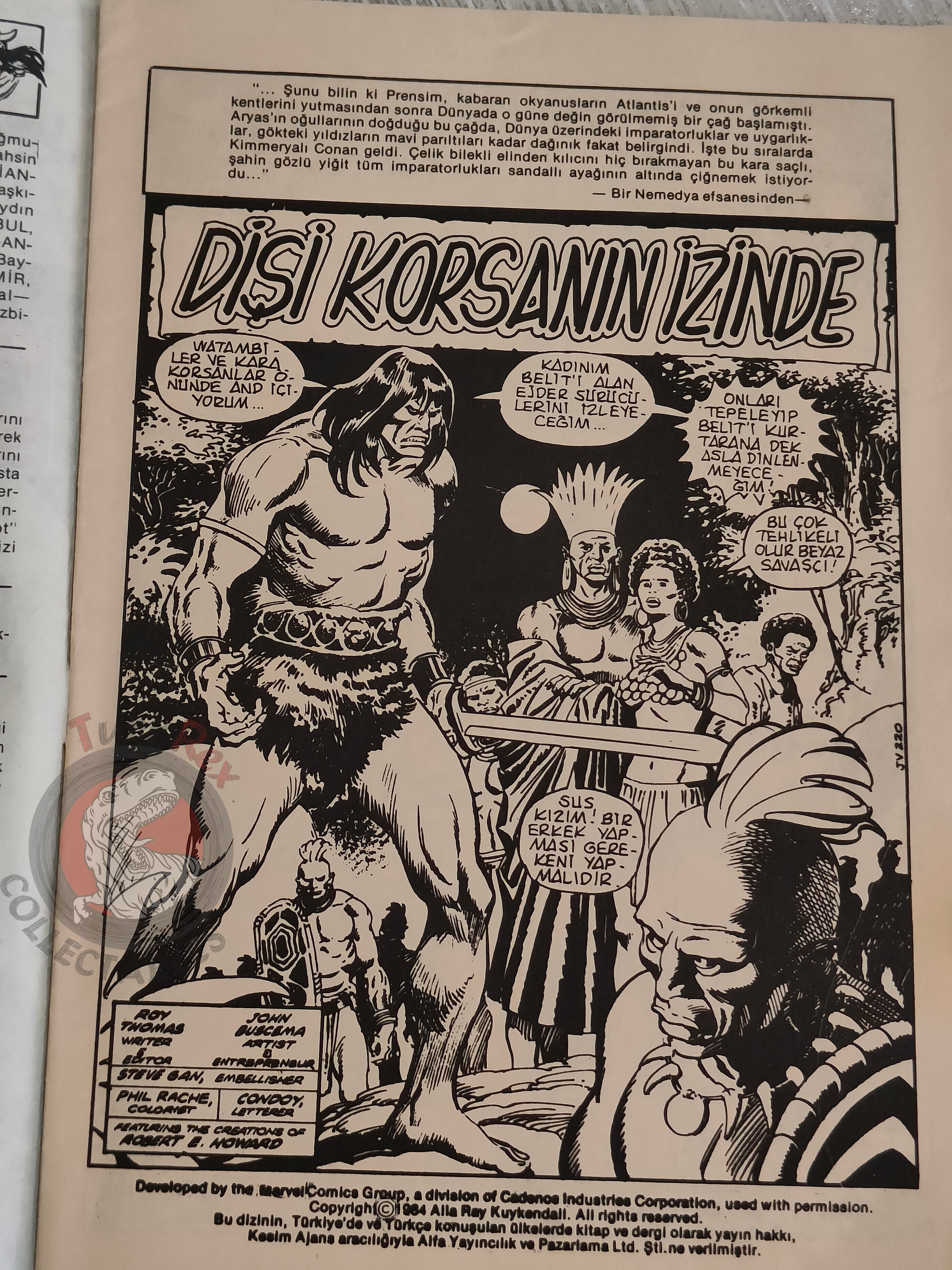 Conan #4 Turkish Comic Turkey Conan the Barbarian #61 Amra 1984