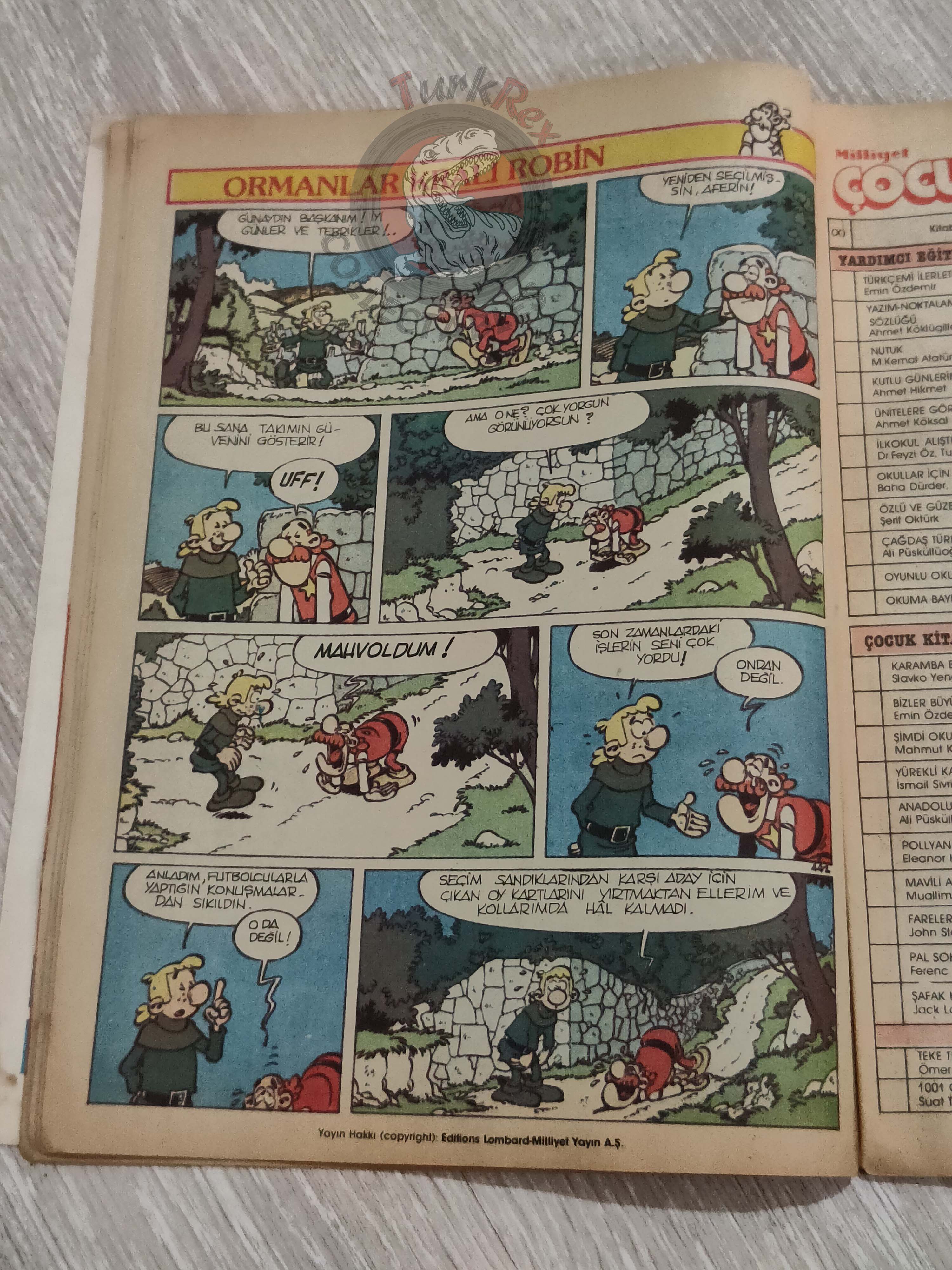 Milliyet Çocuk #11 1986 Turkish Comic Turkey Lucky Luke Eric Castel Robin Dubois Alain Chevallier