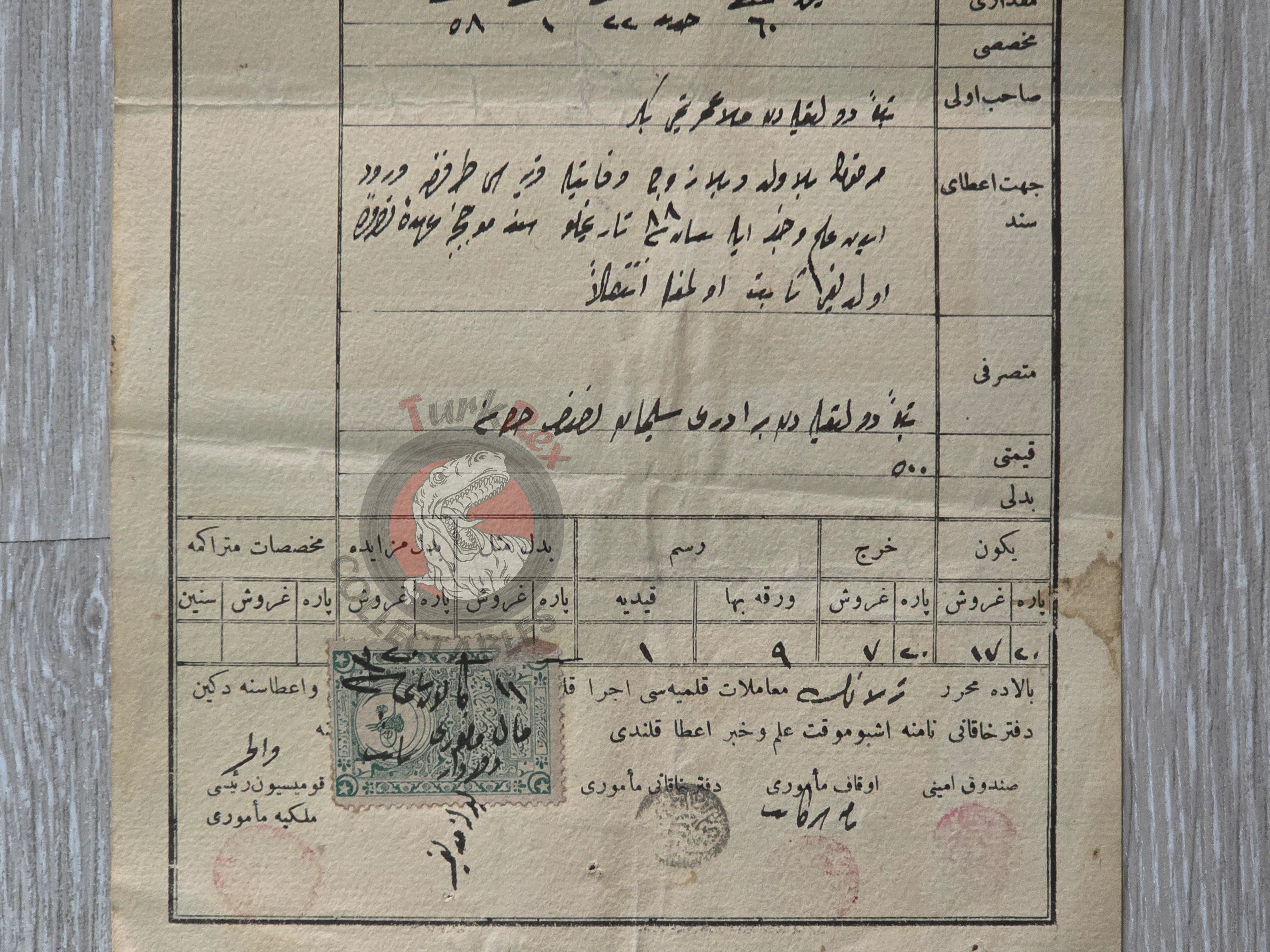 Ottoman 1905 Land Deed Agricultural Land in Adana Misis Title Deed Armenia Armenian