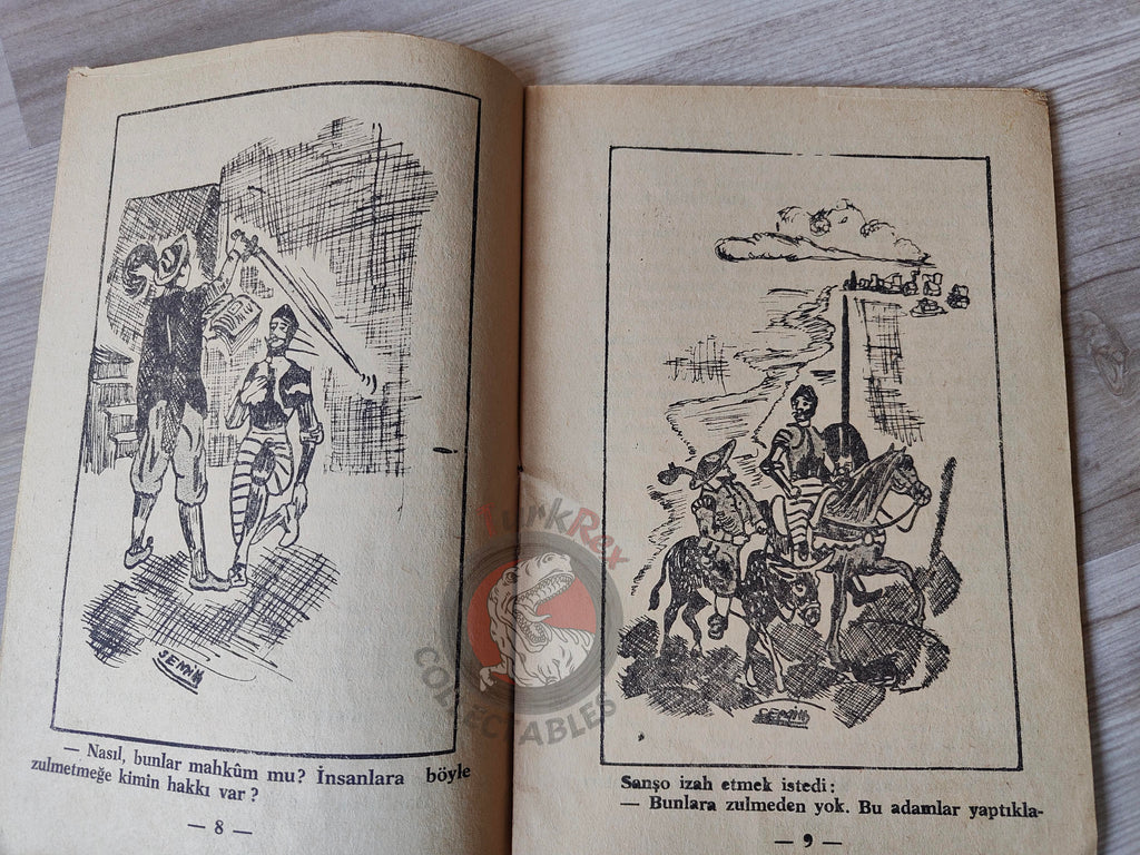 Miguel de Cervantes – Don Quixote 1966 Turkish Book Turkey Illustrated